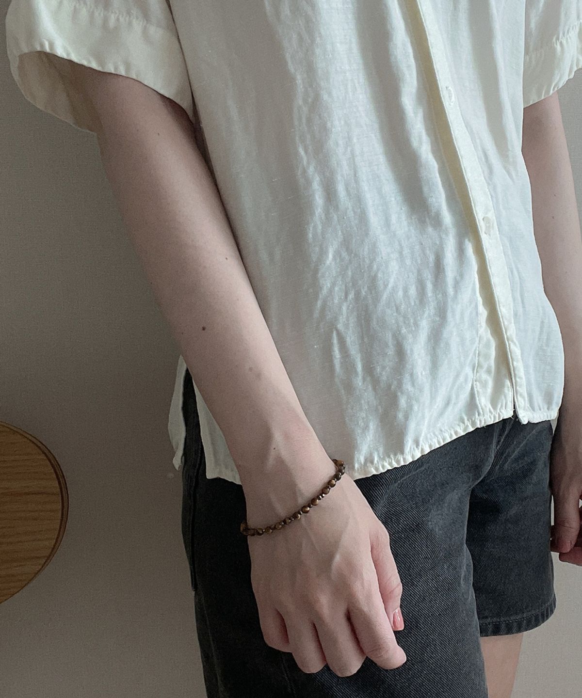 엘리오나(ELYONA) Beaded Tiger Eye Bracelet