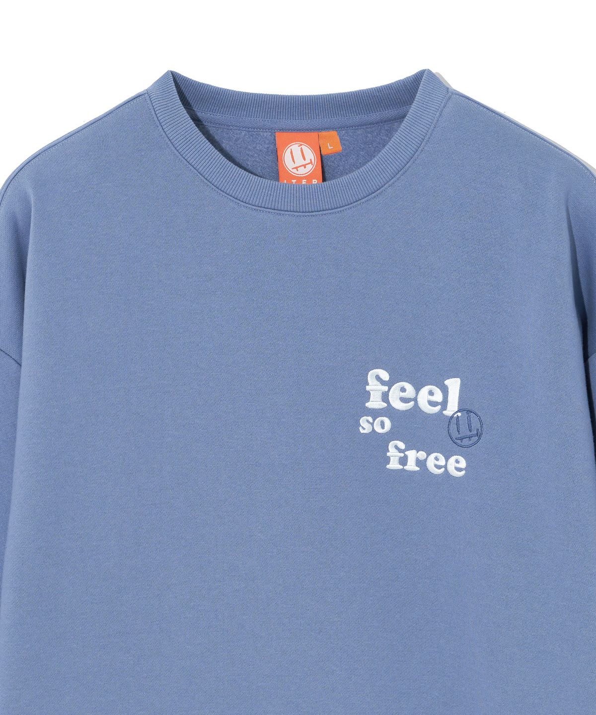 잇터(ITER) [FACE LINE] FEEL SO FREE CREWNECK SWEATSHIRTS_BLUE