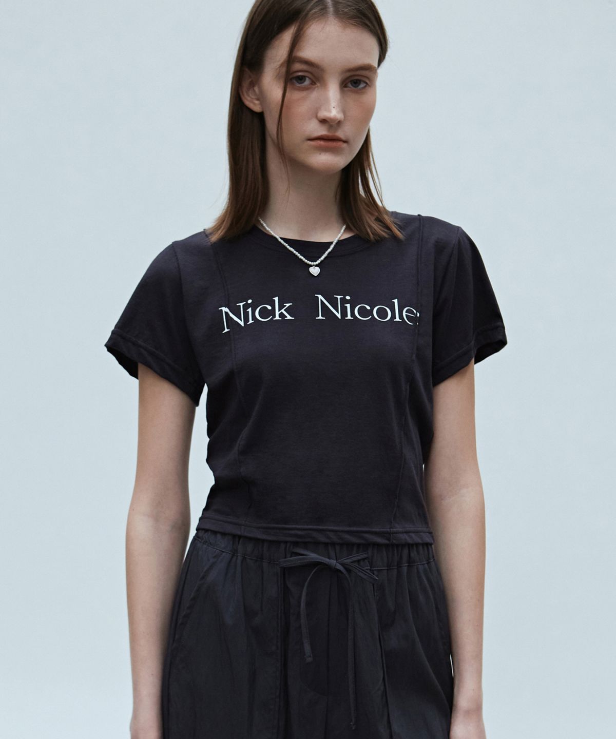 닉앤니콜(NICK&NICOLE) NICOLE PINTUCK CROP TEE_6 COLOR