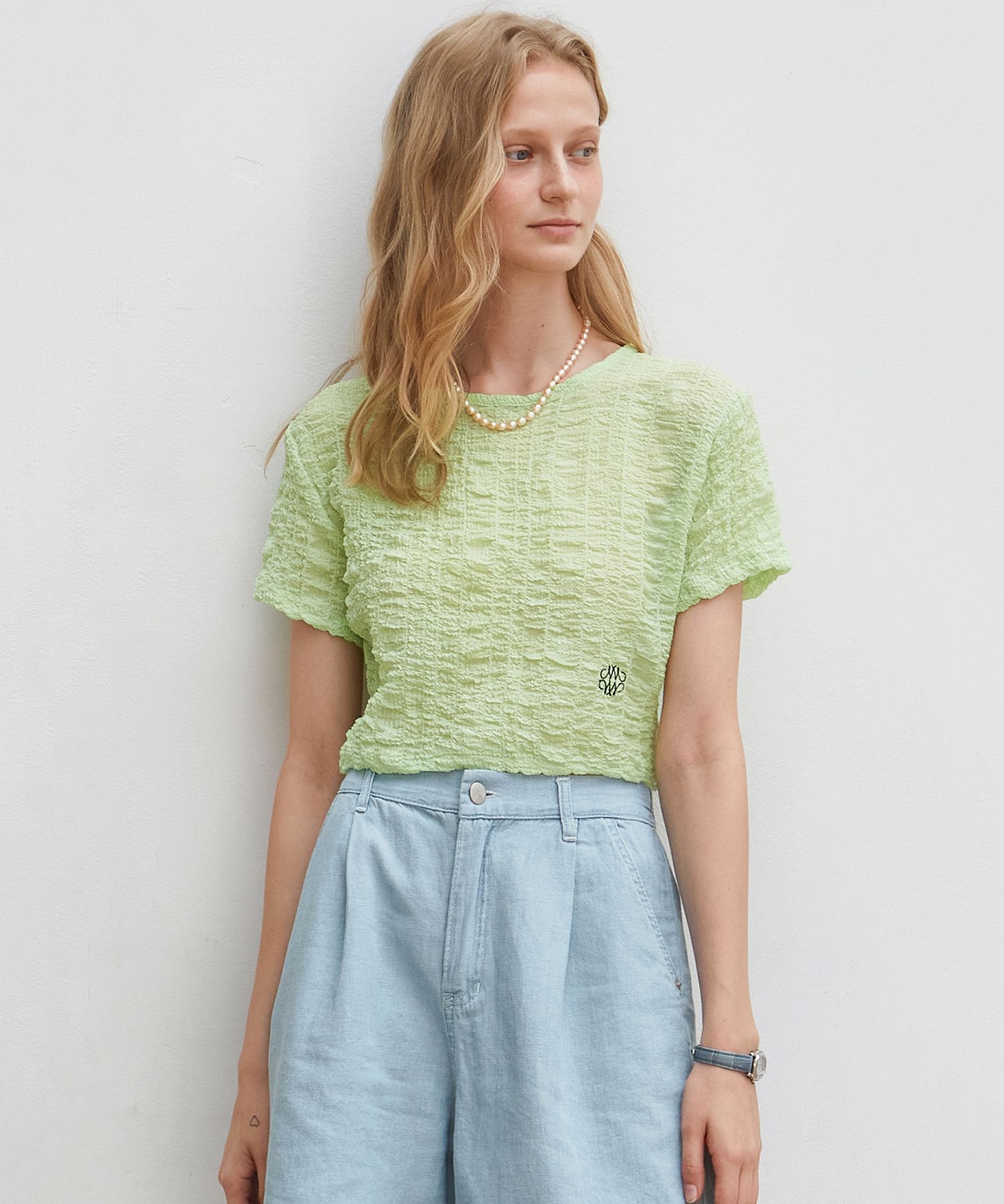 ★2024SS新作★NICK&NICOLE★NICOLE SHIRRING CROP TEE ☆NICK&NICOLE☆NICOLE PINTUCK CROP TEE☆送料・関税込