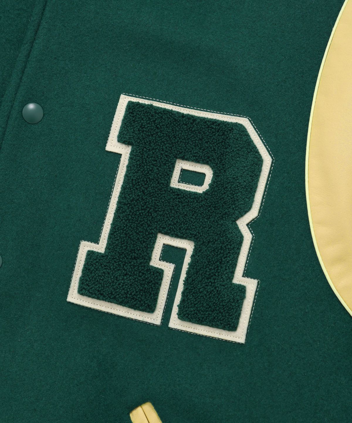리트리버클럽(RETRIEVER CLUB) BIG R LOGO PATCH STADIUM JACKET [GREEN]