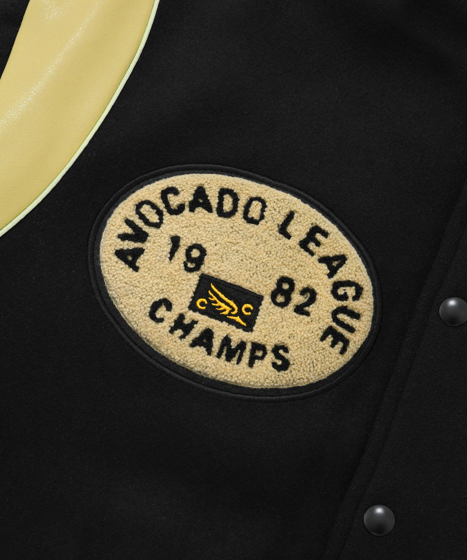 MUSINSA公式 | RETRIEVER CLUB BIG R LOGO PATCH STADIUM JACKET