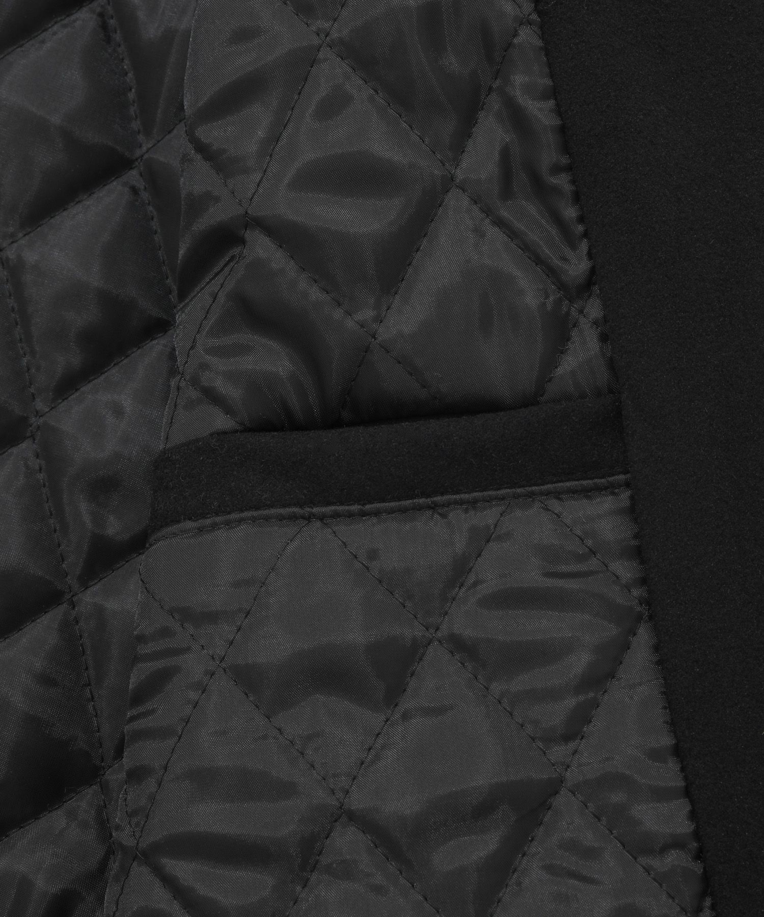MUSINSA | RETRIEVER CLUB BIG R LOGO PATCH STADIUM JACKET [BLACK]