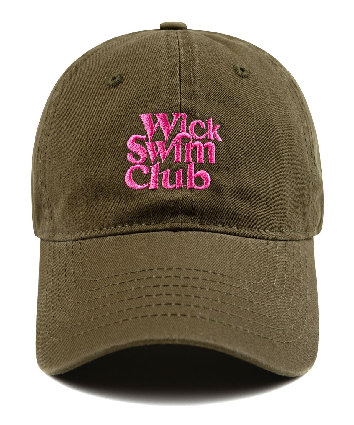 윅(WICK) SWIMCLUB 워싱 볼캡-카키