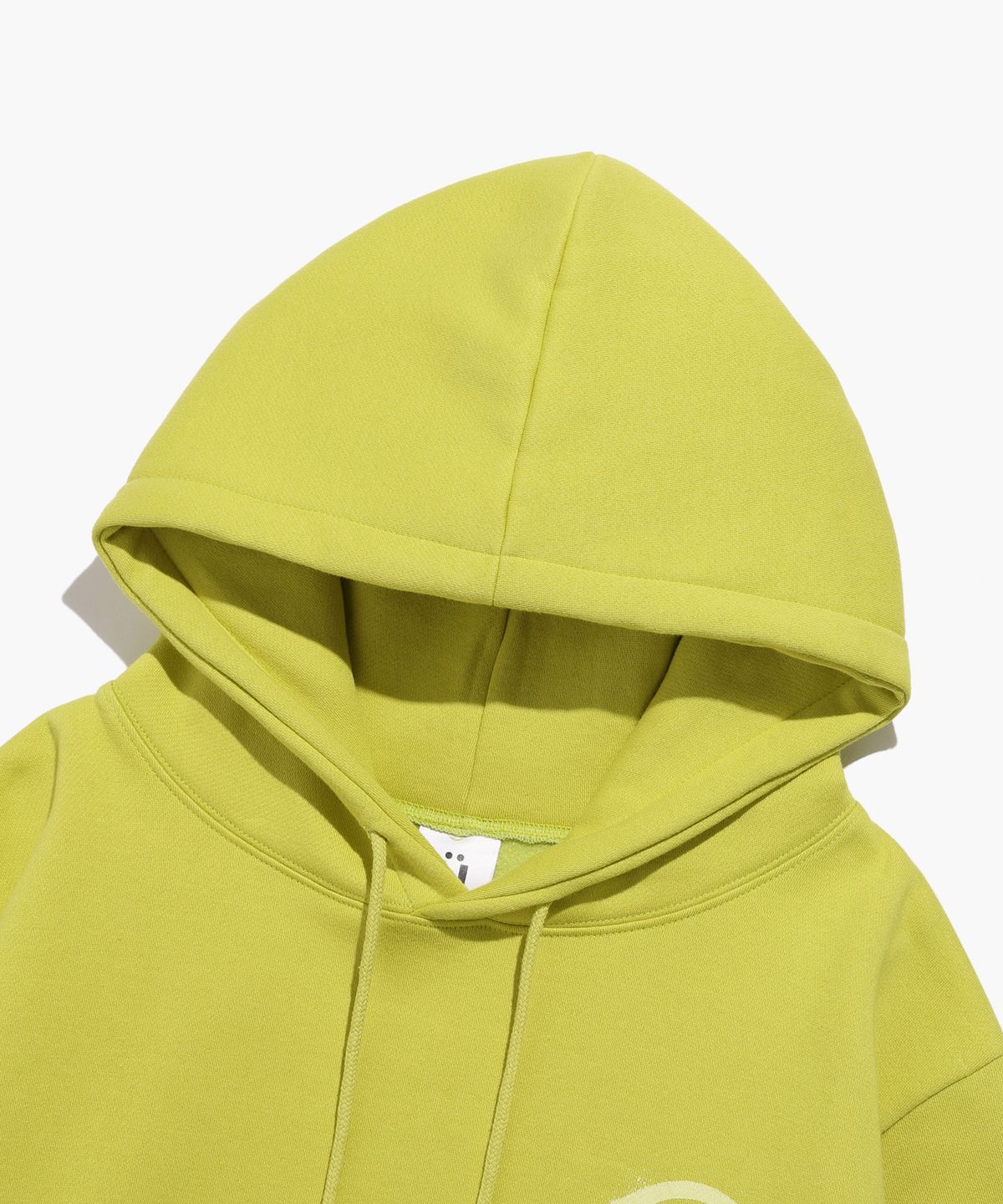 이스트쿤스트(ISTKUNST) LOGO&SMILEY HOODIE_LIME(IK2CFMM400A)