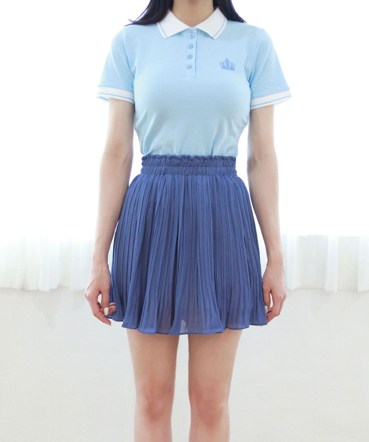 엠에프에스 골프웨어(MFS GOLFWEAR) 해피 밴딩 플리츠 큐롯 스커트