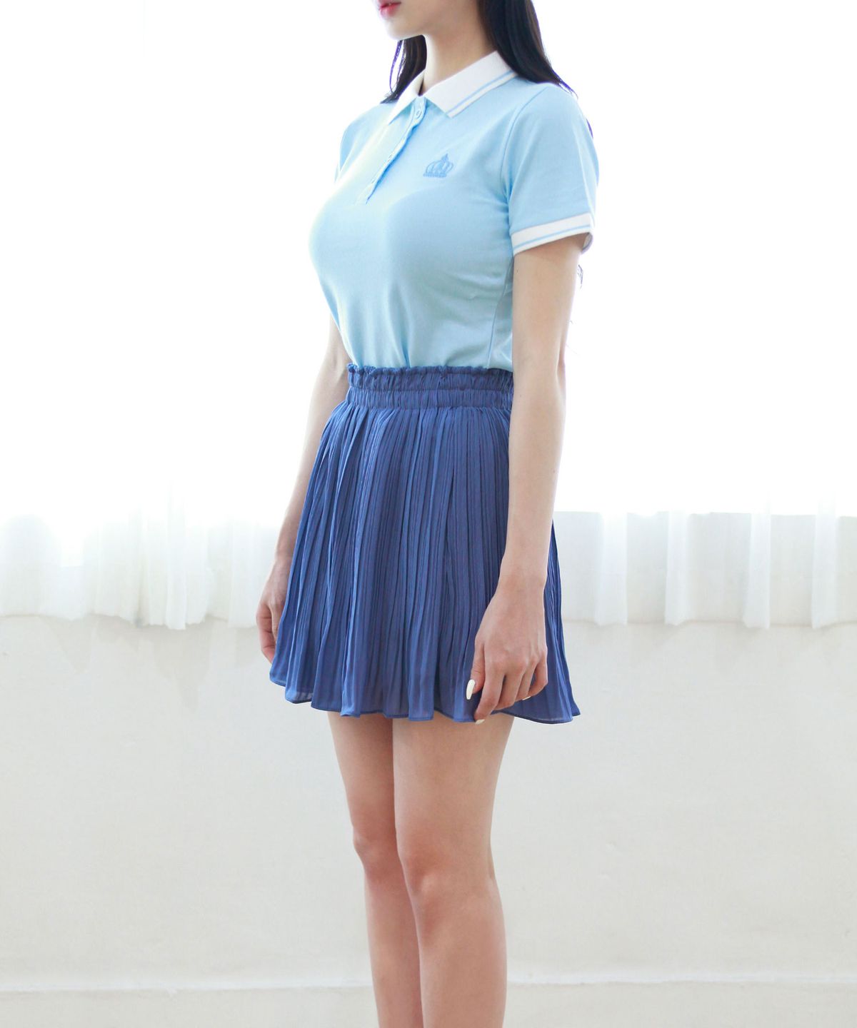 엠에프에스 골프웨어(MFS GOLFWEAR) 해피 밴딩 플리츠 큐롯 스커트
