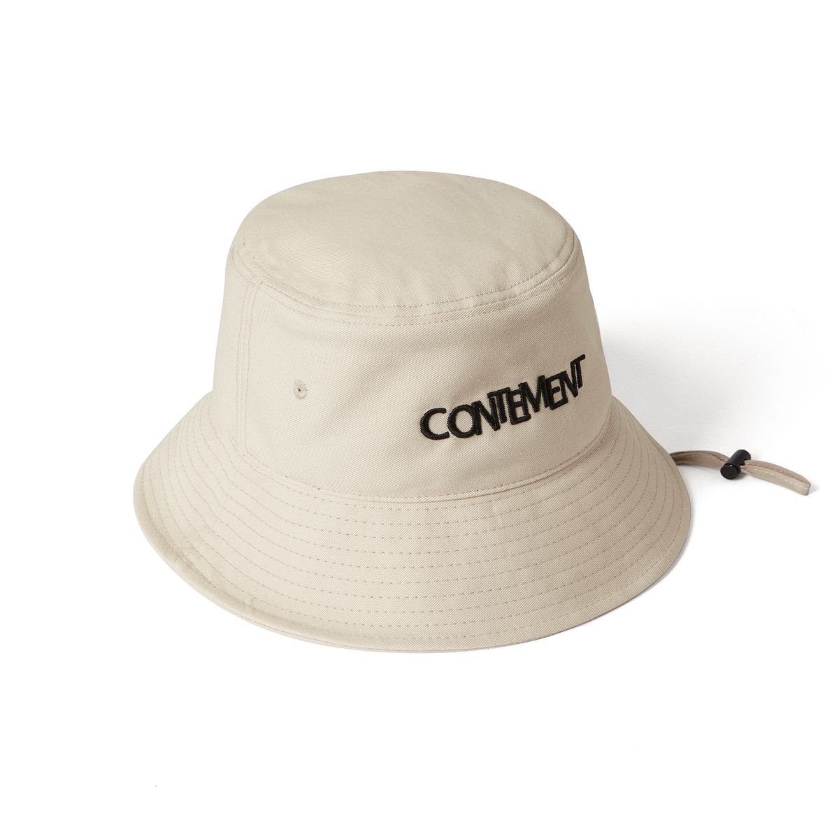 컨티먼트(CONTEMENT) LOGO BUCKET HAT_BEIGE