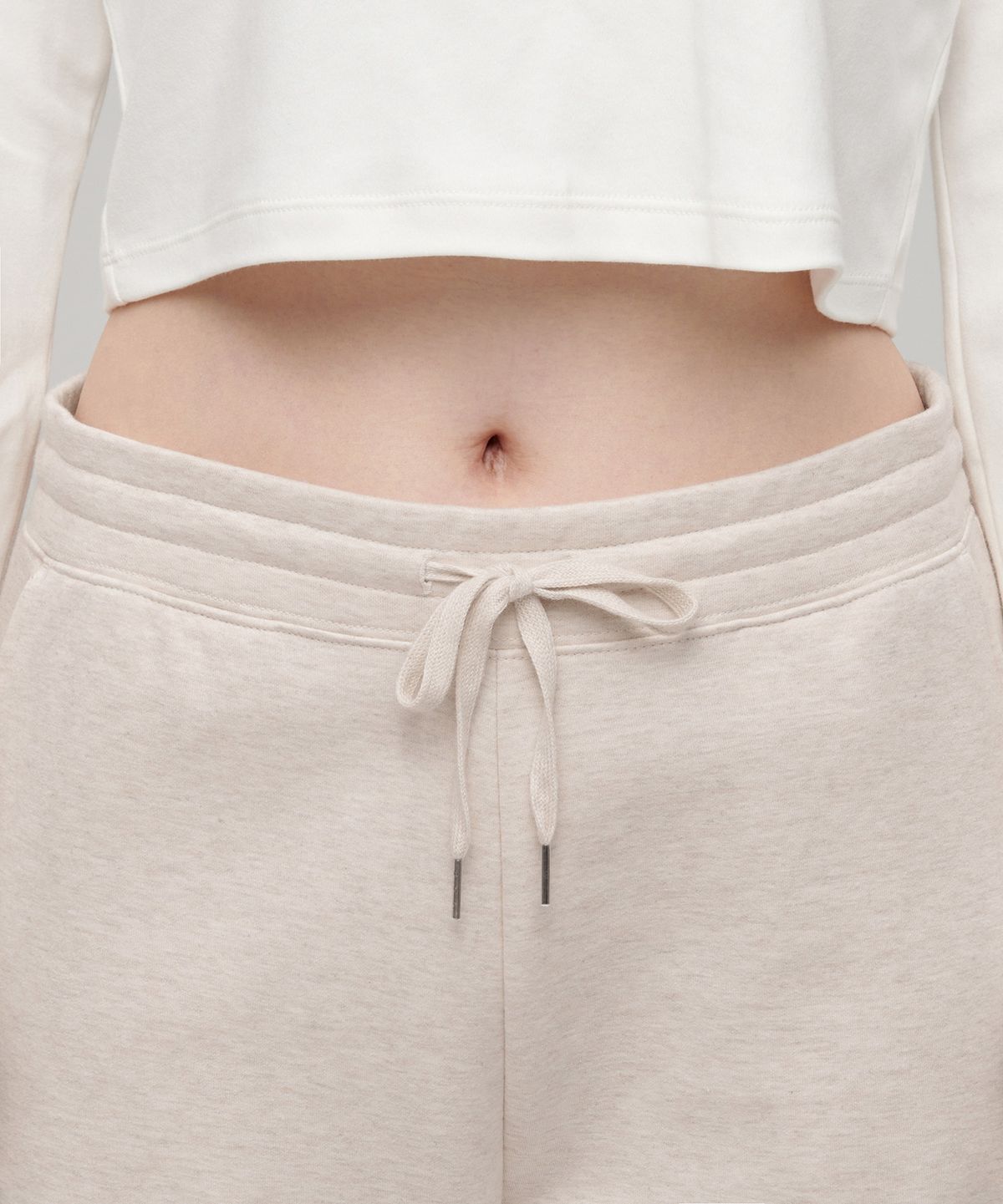 무신사 스탠다드 우먼(MUSINSA STANDARD WOMAN) 우먼즈 플랫 테리 와이드 라운지 스웨트 팬츠 [헤더 베이지]