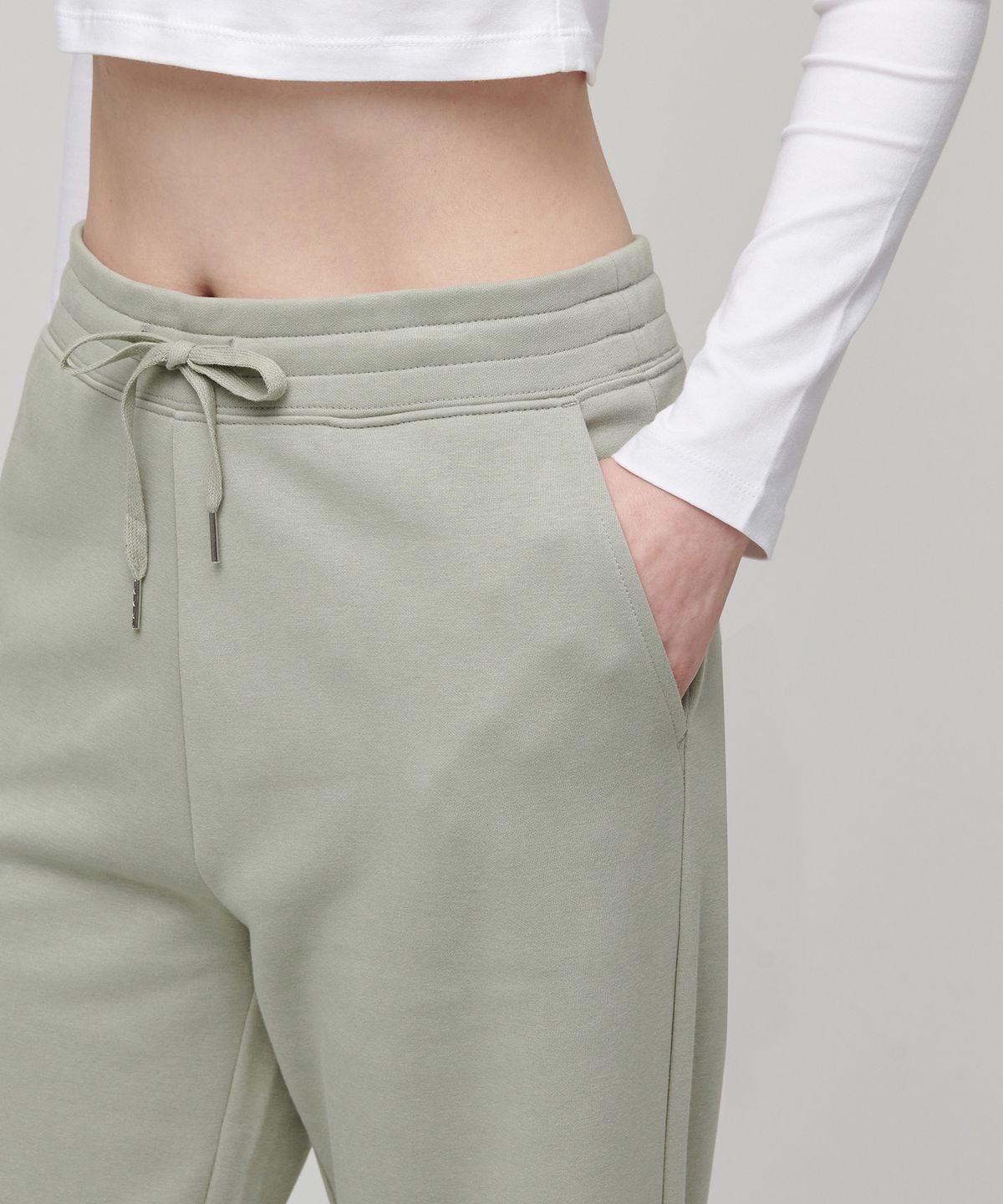 무신사 스탠다드 우먼(MUSINSA STANDARD WOMAN) 우먼즈 플랫 테리 와이드 라운지 스웨트 팬츠 [피스타치오]