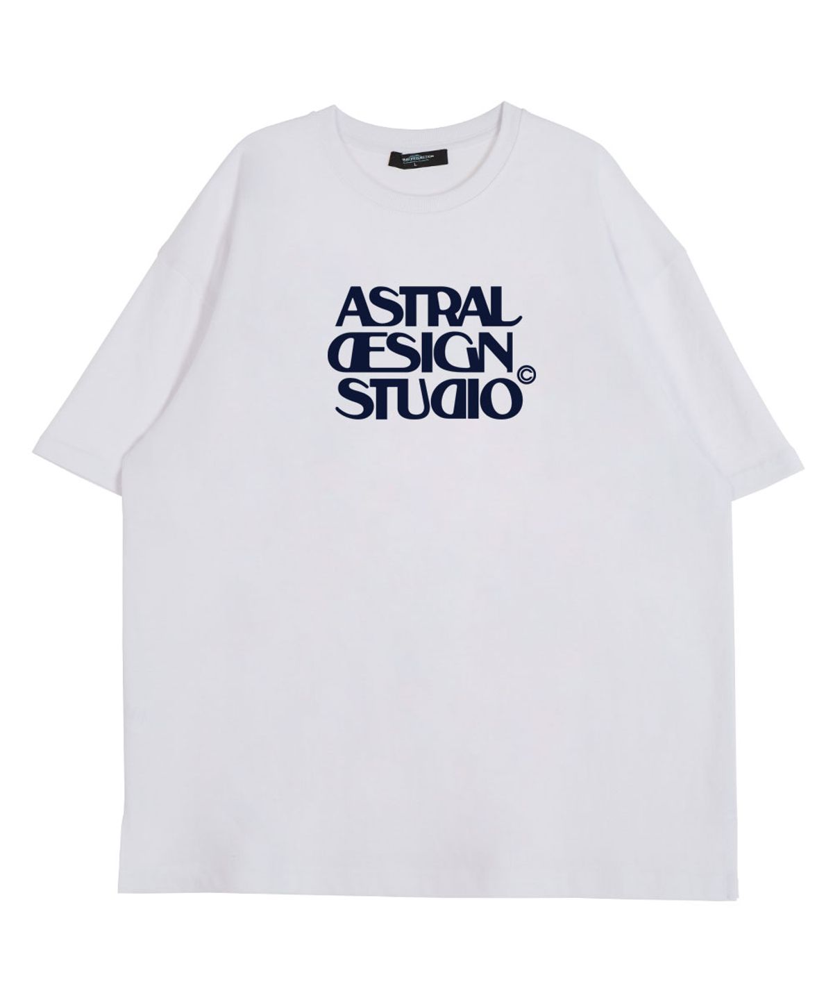 아스트랄 프로젝션(ASTRAL PROJECTION) 아스트랄 디자인 스튜디오  라운드 넥 15수 면 반팔 티셔츠_화이트