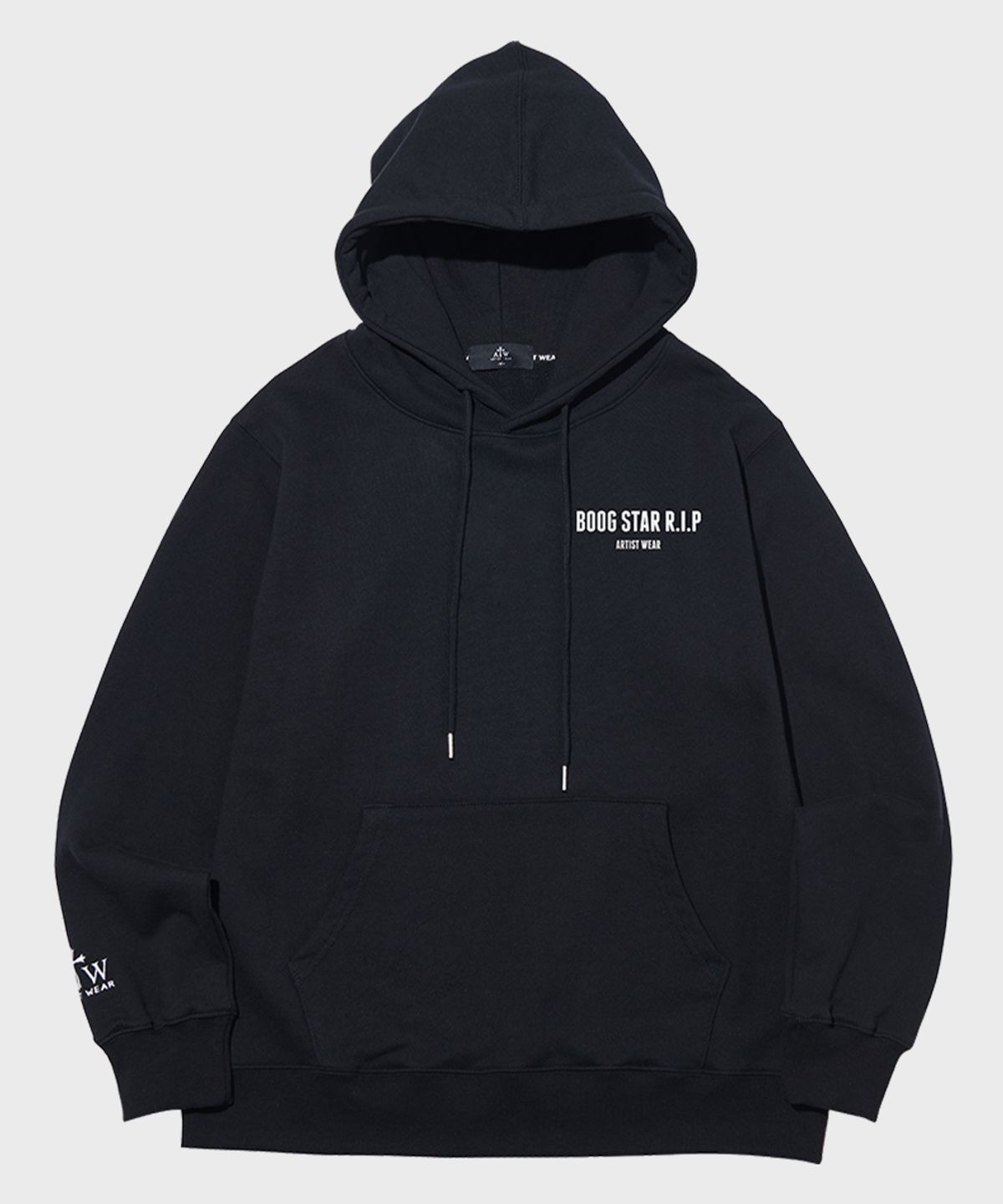 아티스트웨어(ARTISTWEAR) [ATW  X BOOGSTAR] 레전드 후드티_BK