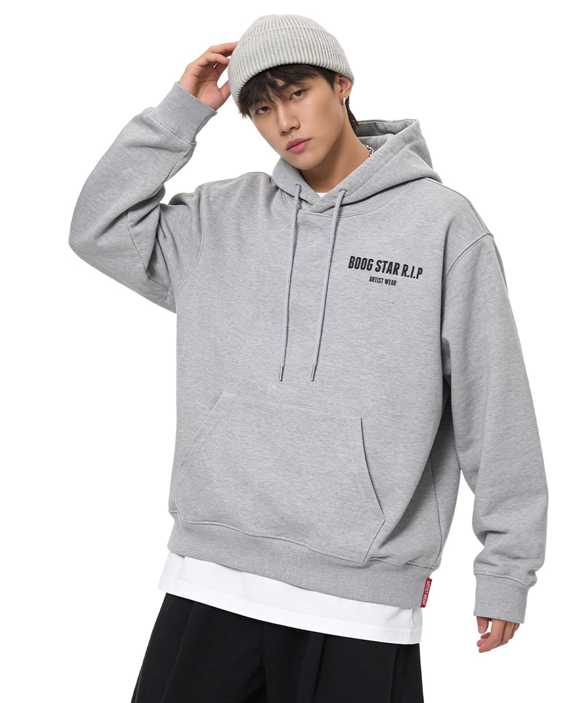 아티스트웨어(ARTISTWEAR) [ATW X BOOGSTAR] 레전드 후드티_GY