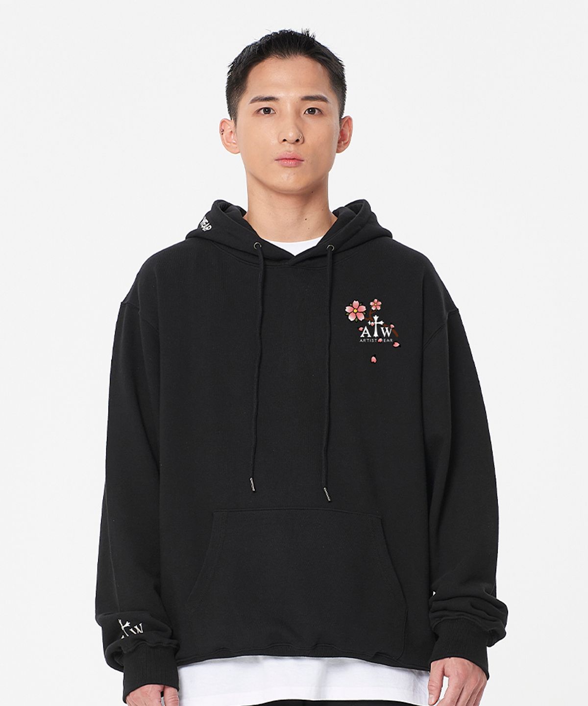 아티스트웨어(ARTISTWEAR) [ATW X 해빗] 조선드래곤  후드티_BK