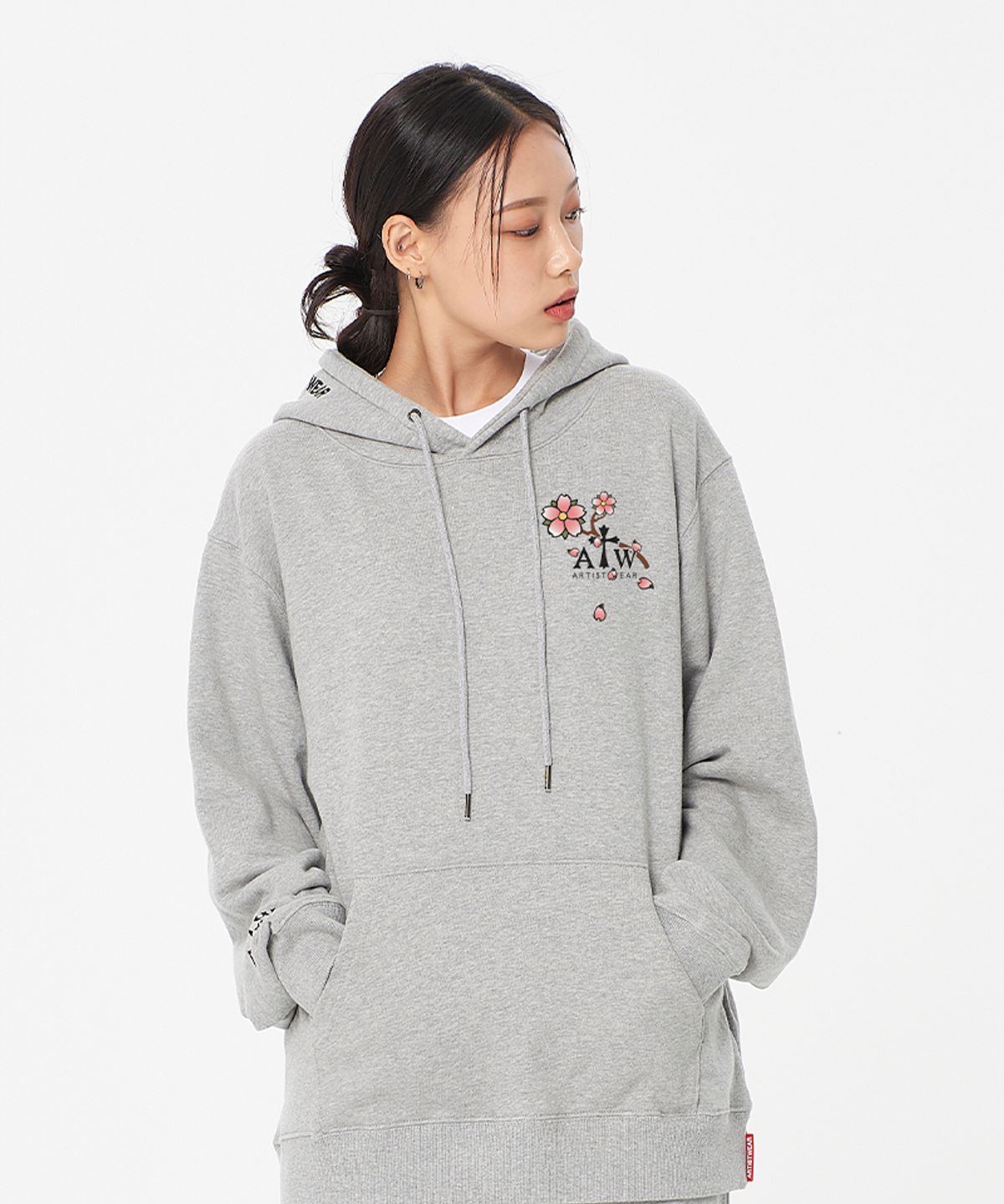 아티스트웨어(ARTISTWEAR) [ATW X 해빗] 조선드래곤  후드티_GY