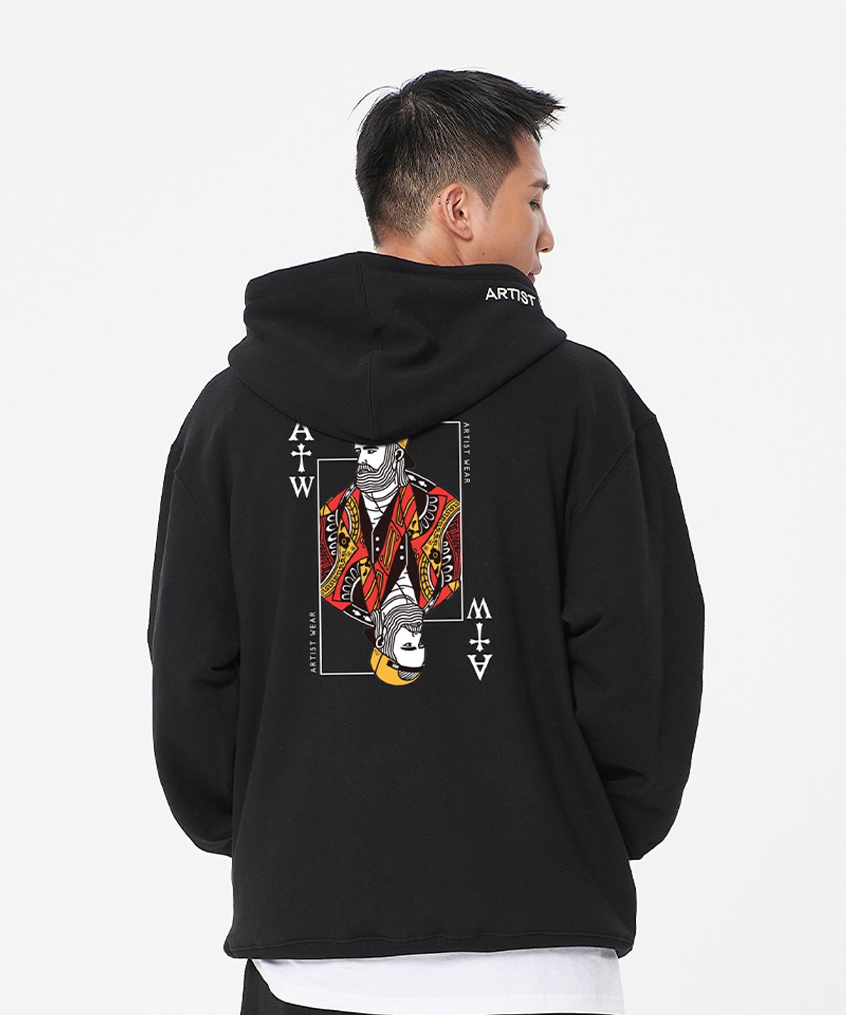 아티스트웨어(ARTISTWEAR) [ATW] 킹오브스트릿 후드티_BK