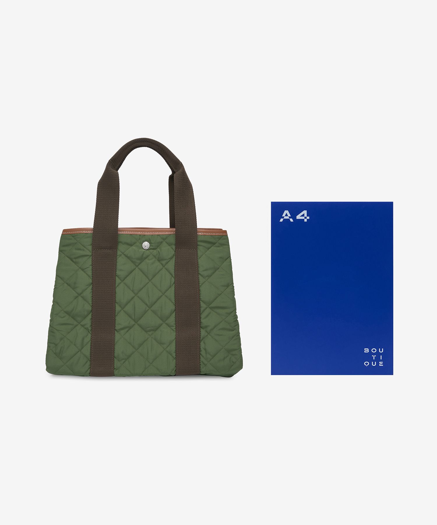 RUE DE VERNEUIL ミディアムトラベルシキルテッドトートバッグ RUE DE VERNEUIL ミディアムトラベルシキルテッドトートバッグ