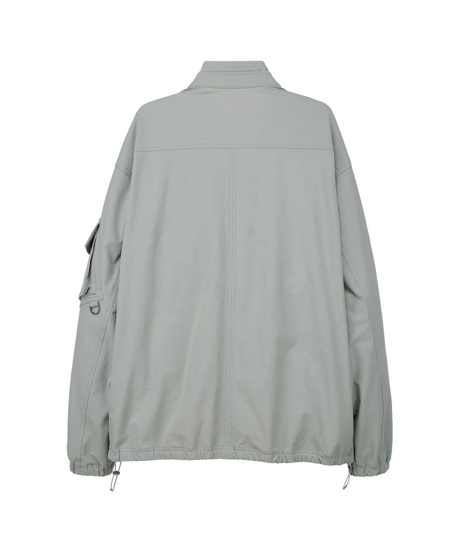 MUSINSA公式 | IL CORSO Gray Loose-fit Half Zip Synthetic