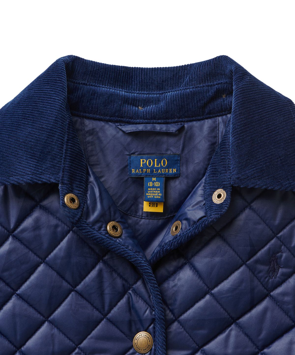 폴로 랄프 로렌 칠드런(POLO RALPH LAUREN CHILDREN) 여아 7-16세 퀼트 내수 반 재킷 - 네이비