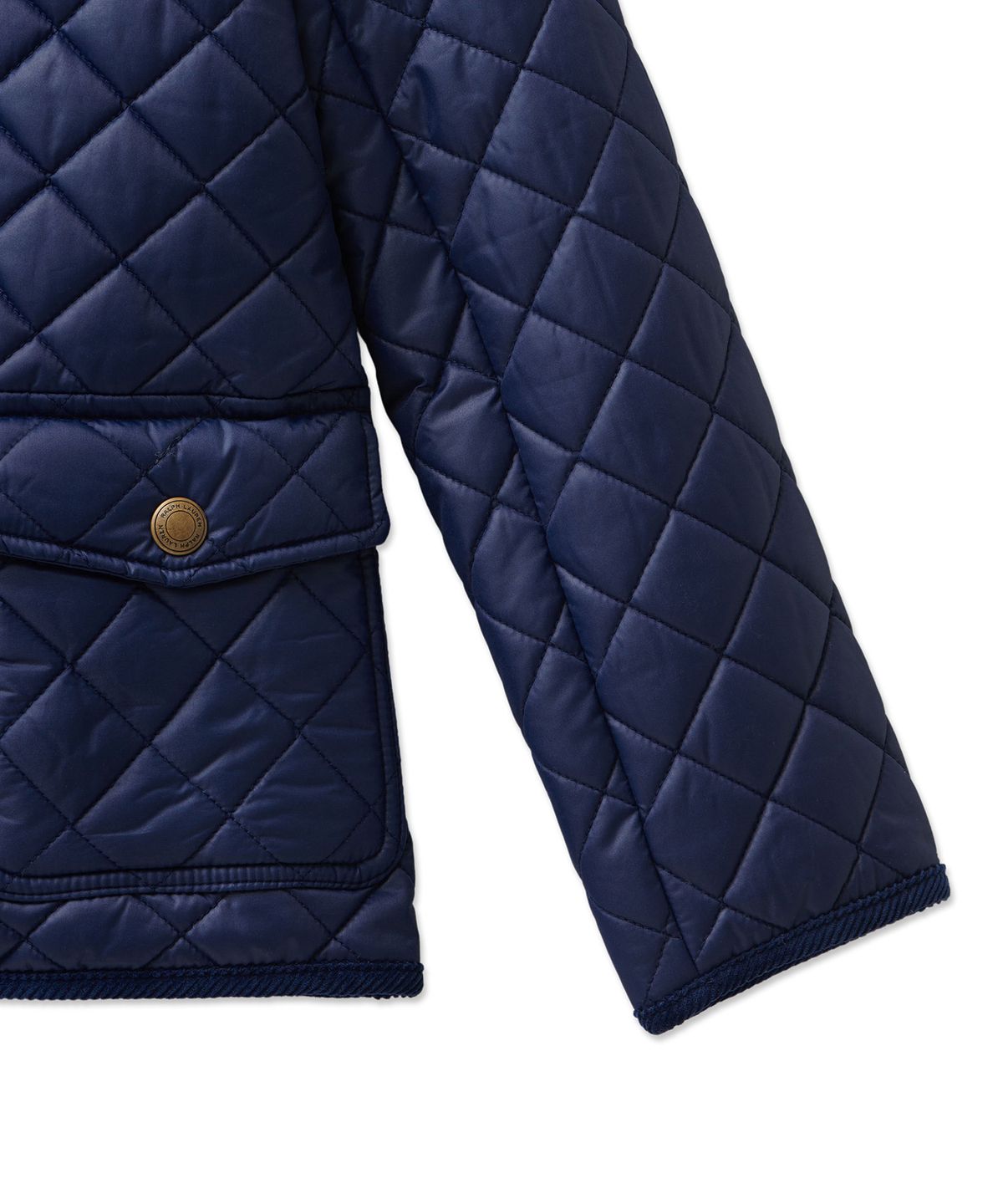 폴로 랄프 로렌 칠드런(POLO RALPH LAUREN CHILDREN) 여아 7-16세 퀼트 내수 반 재킷 - 네이비