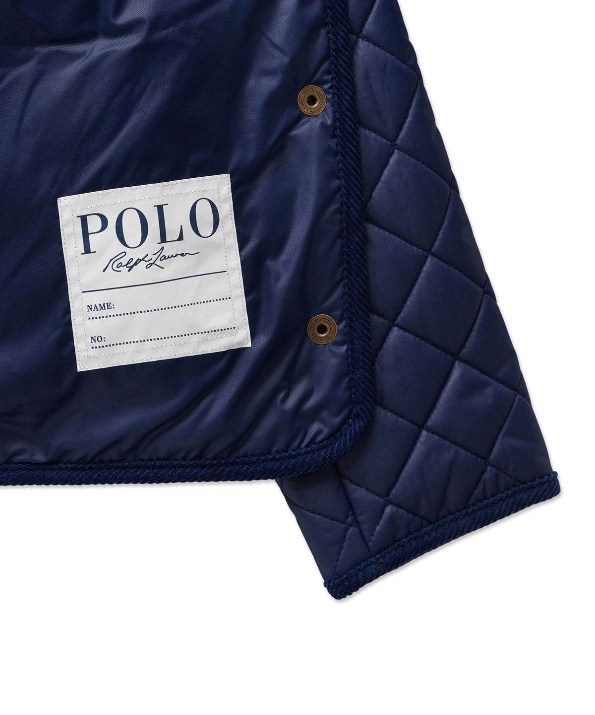 폴로 랄프 로렌 칠드런(POLO RALPH LAUREN CHILDREN) 여아 7-16세 퀼트 내수 반 재킷 - 네이비