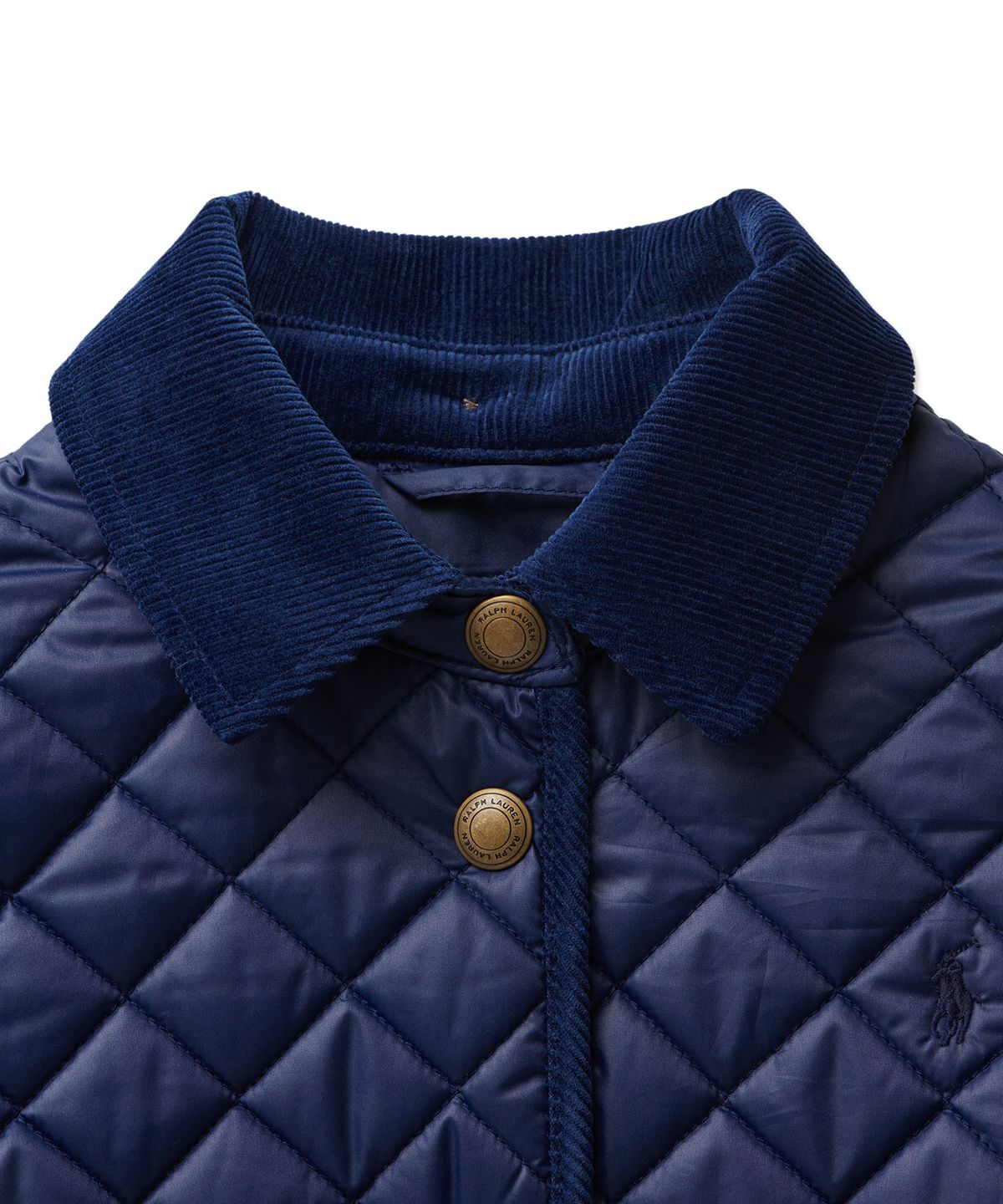폴로 랄프 로렌 칠드런(POLO RALPH LAUREN CHILDREN) 여아 7-16세 퀼트 내수 반 재킷 - 네이비