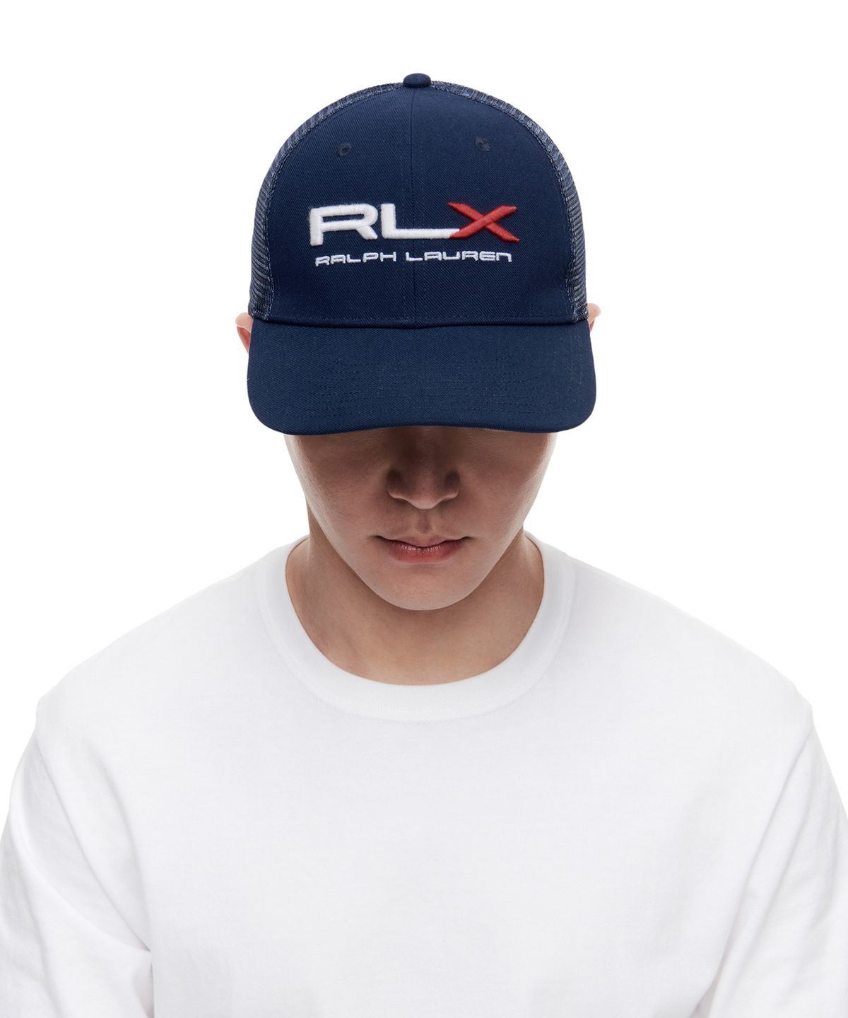 폴로 랄프 로렌 골프(POLO RALPH LAUREN GOLF) 하이 크라운 트러커 캡 - 네이비