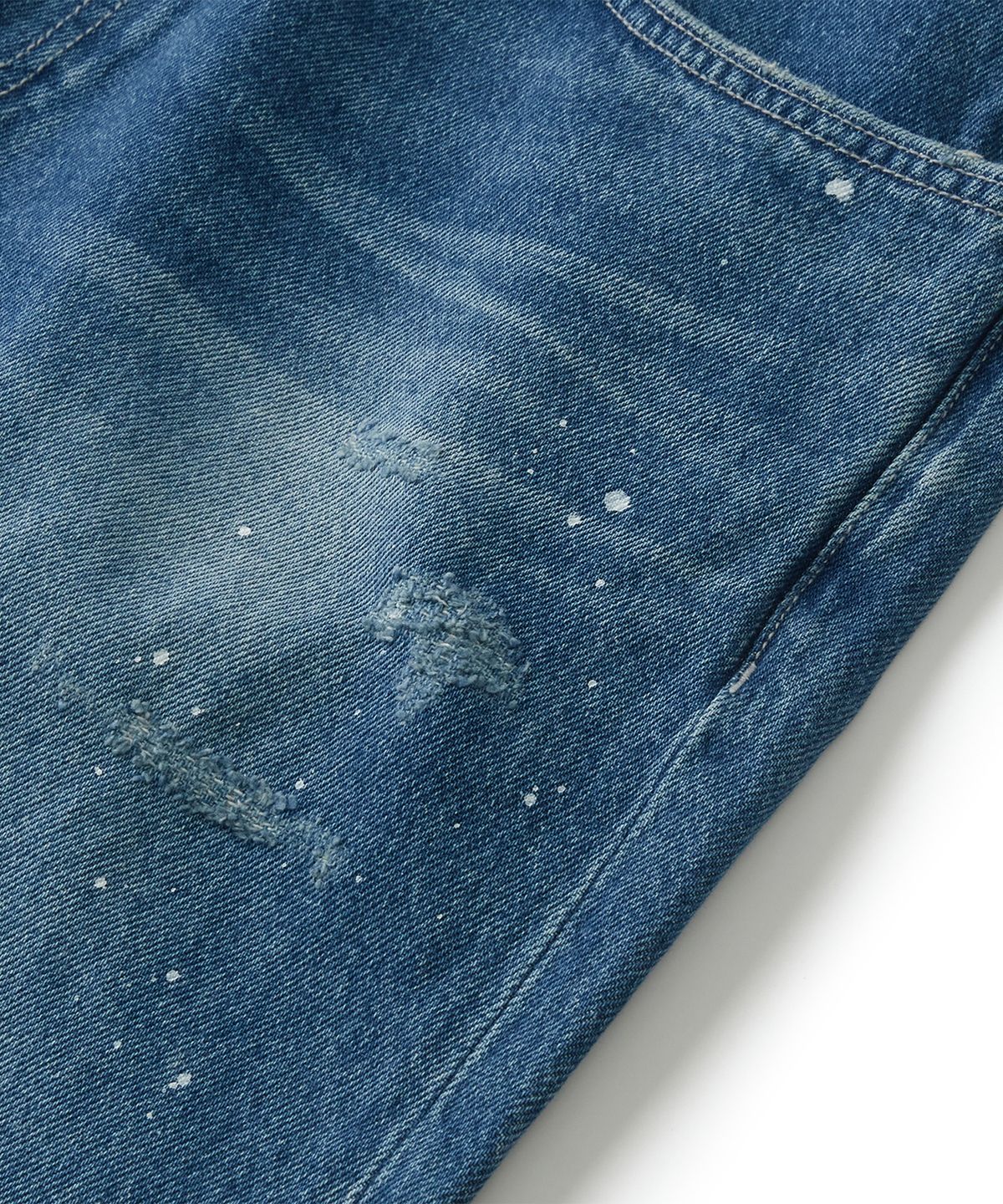 라모랭(RAMOLIN) Recycle Savage Denim Pants Middle Blue