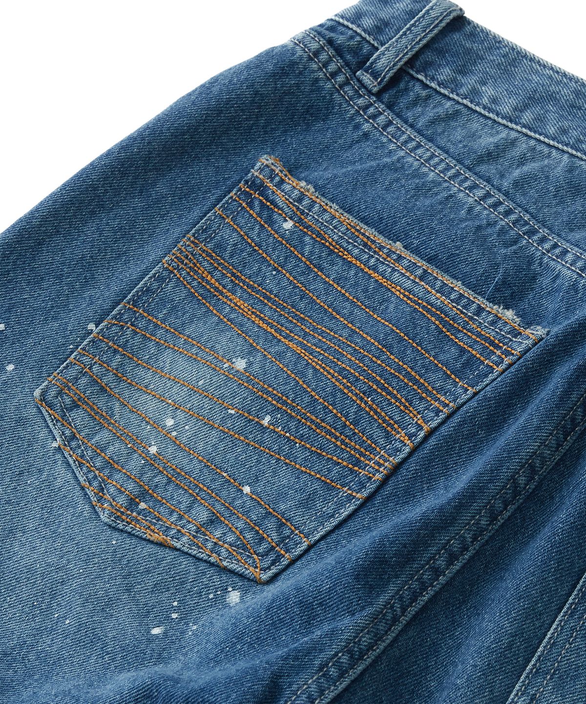 라모랭(RAMOLIN) Recycle Savage Denim Pants Middle Blue