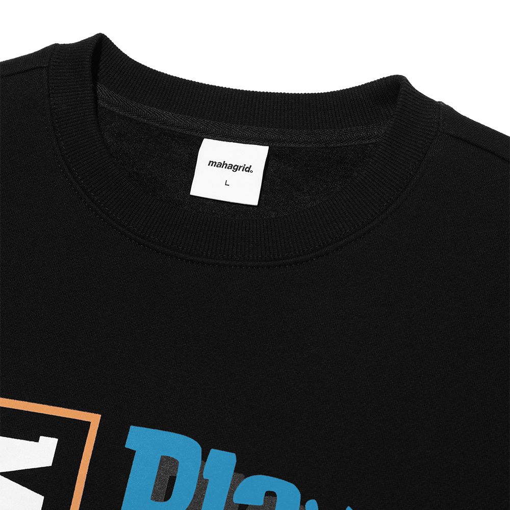 MUSINSA | MAHAGRID PLAY OFFS SWEATSHIRT BLACK(MG2CFMM442A)