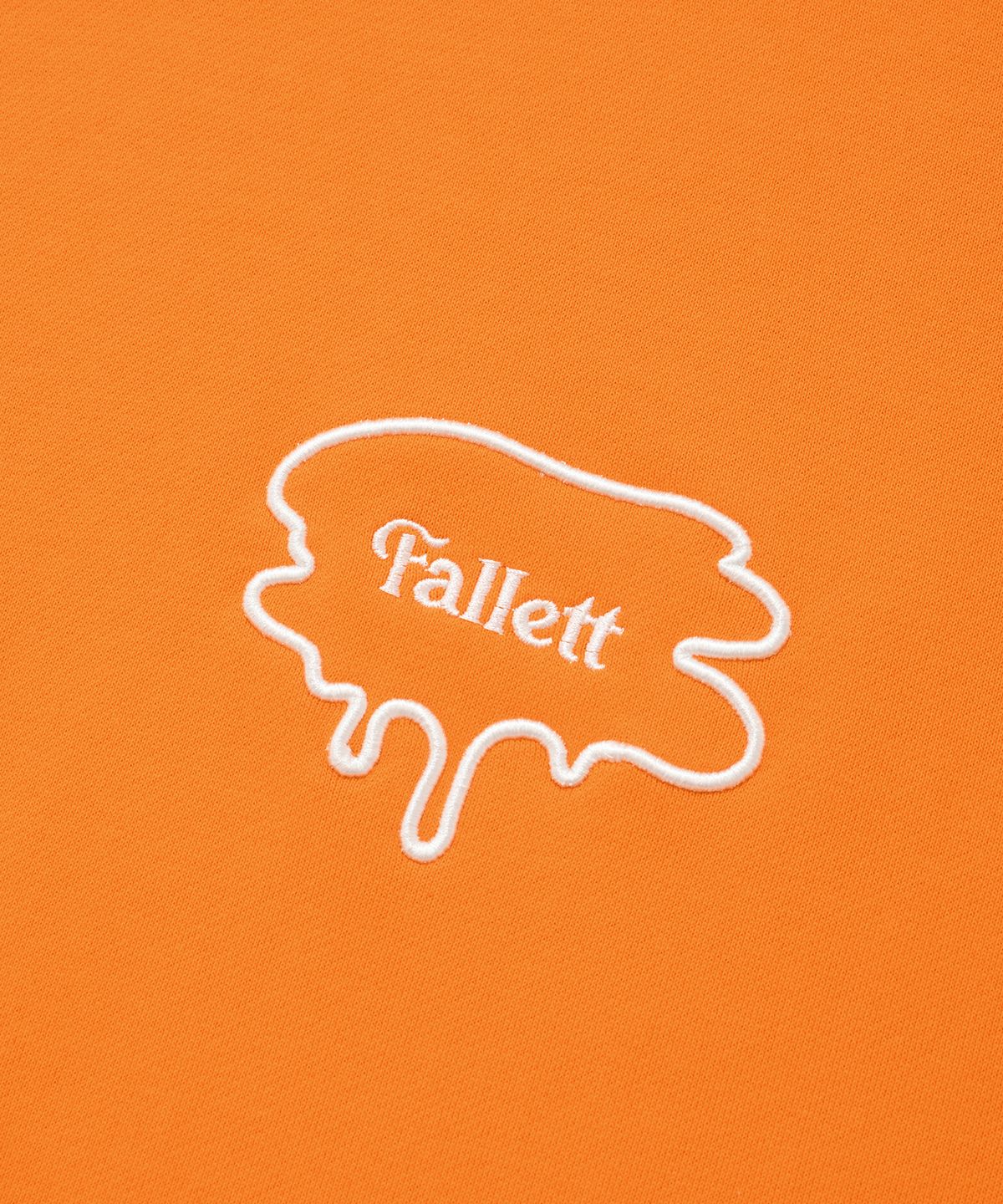 팔렛(FALLETT) 브러쉬로고 맨투맨 오렌지