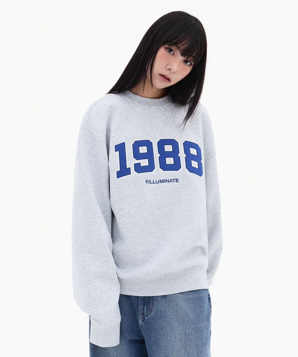 필루미네이트(FILLUMINATE) 오버핏 1988 스웨트 셔츠-3Color