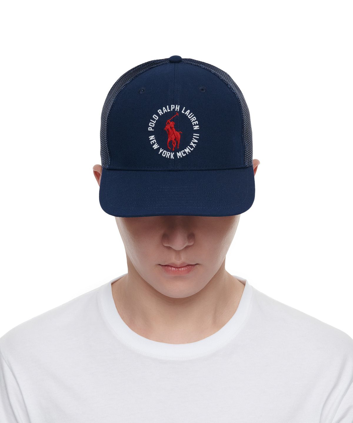 폴로 랄프 로렌(POLO RALPH LAUREN) 트윌 트러커 캡 - 네이비