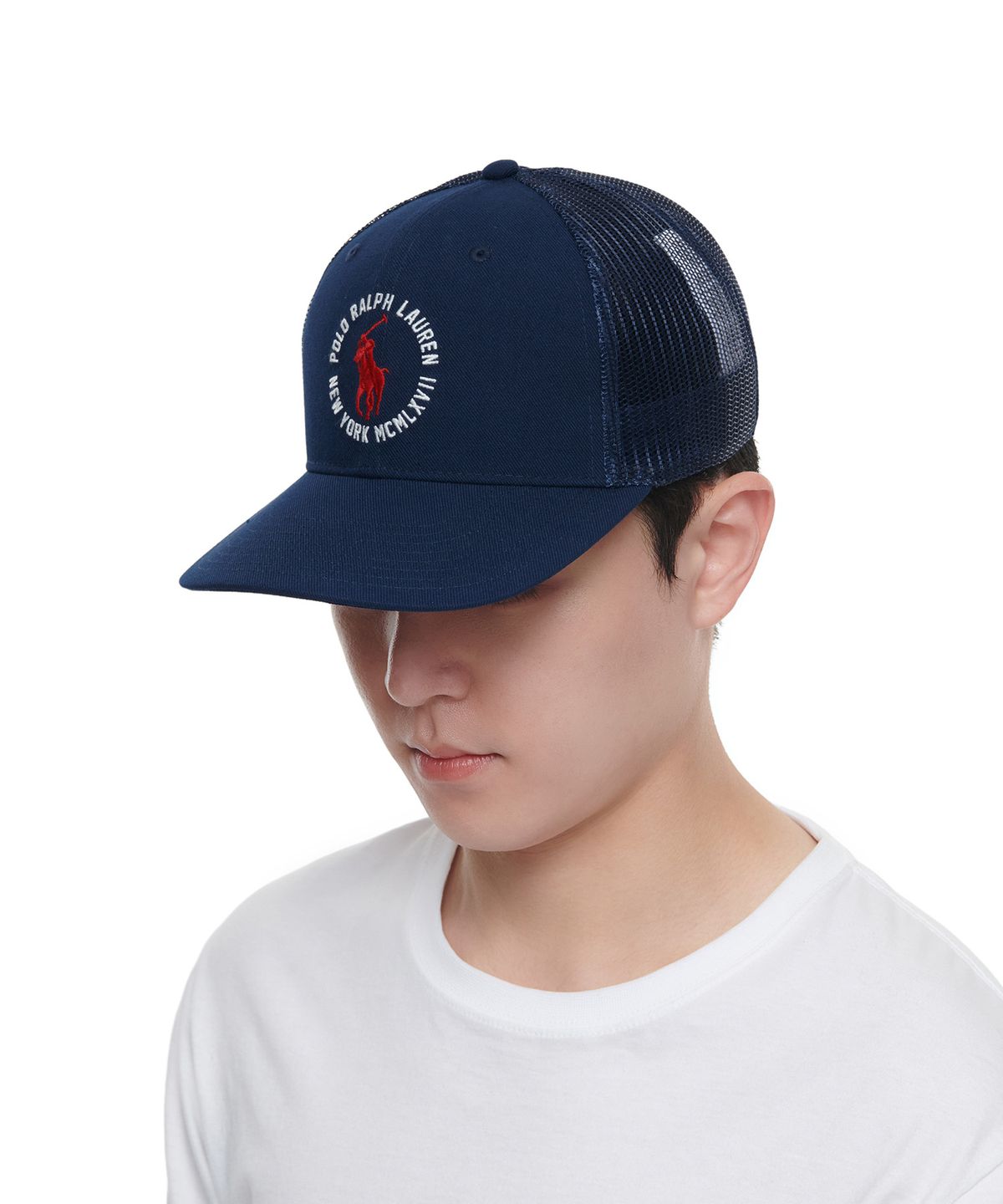 폴로 랄프 로렌(POLO RALPH LAUREN) 트윌 트러커 캡 - 네이비
