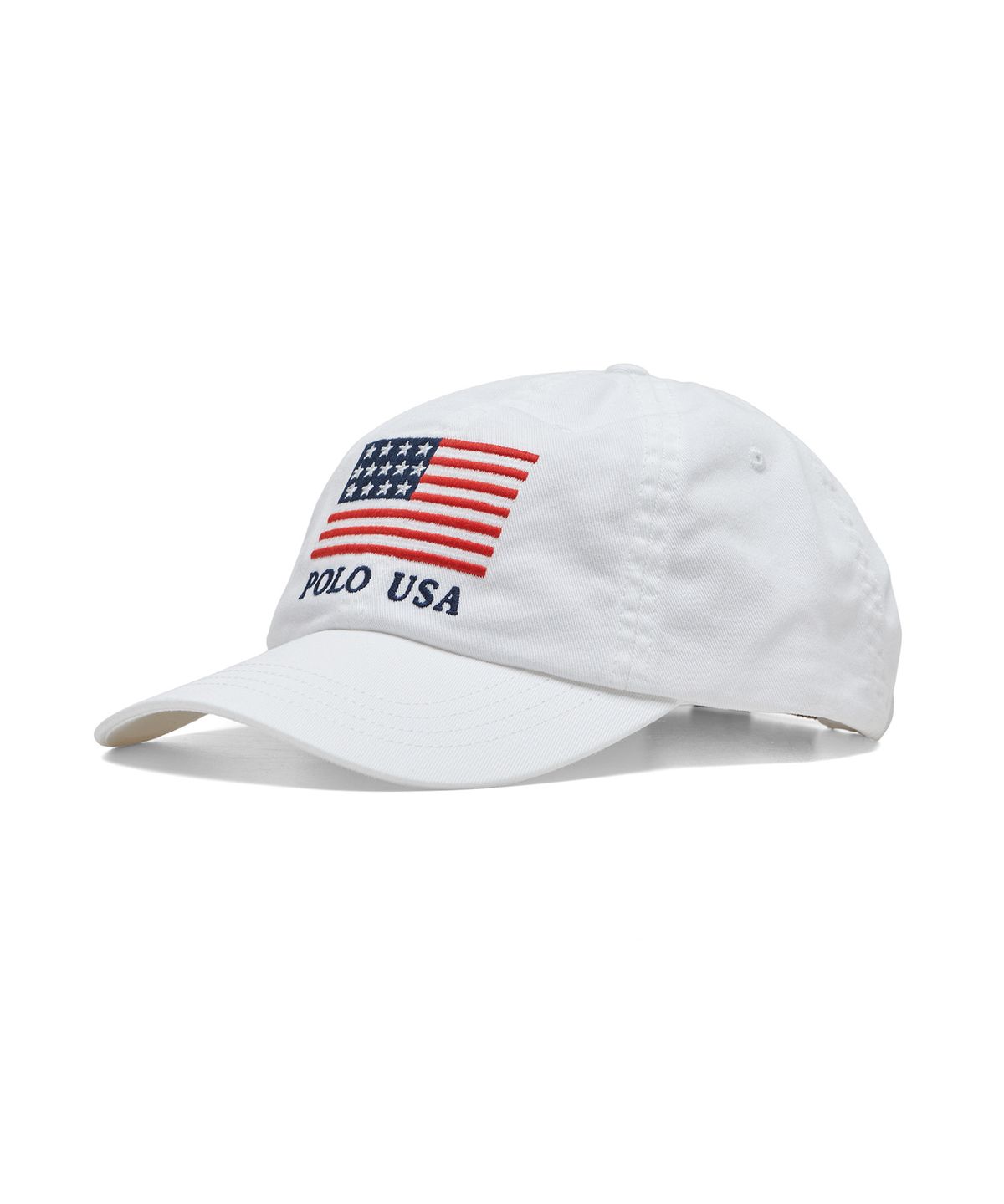 폴로 랄프 로렌(POLO RALPH LAUREN) 플래그 치노 볼 캡 - 화이트