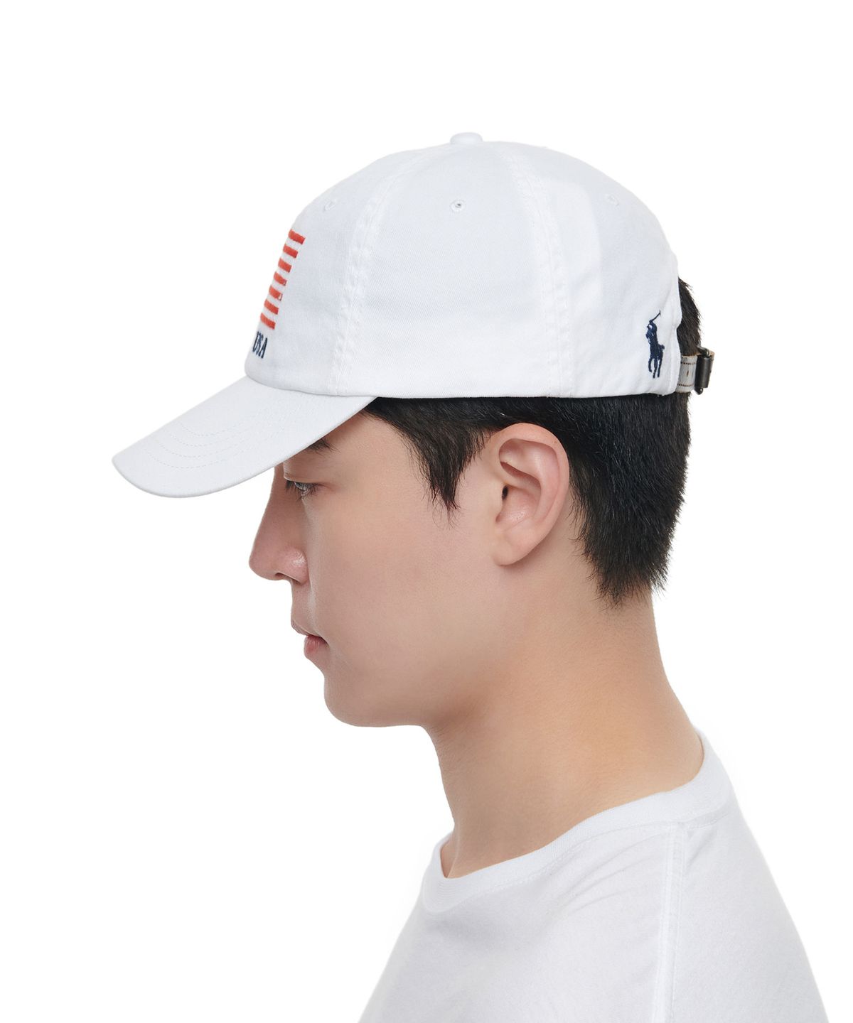 폴로 랄프 로렌(POLO RALPH LAUREN) 플래그 치노 볼 캡 - 화이트