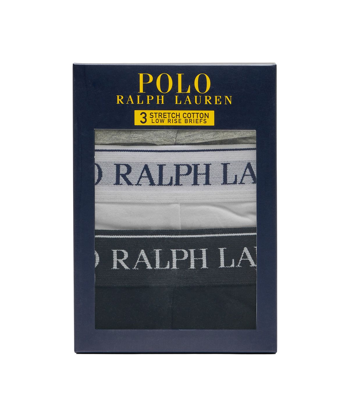 폴로 랄프 로렌(POLO RALPH LAUREN) 로우 라이즈 브리프 3팩 - 멀티