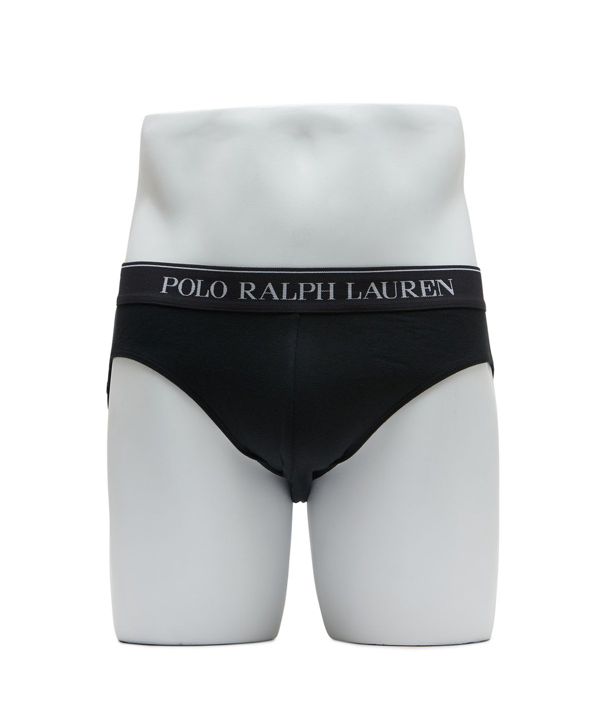 폴로 랄프 로렌(POLO RALPH LAUREN) 로우 라이즈 브리프 3팩 - 블랙