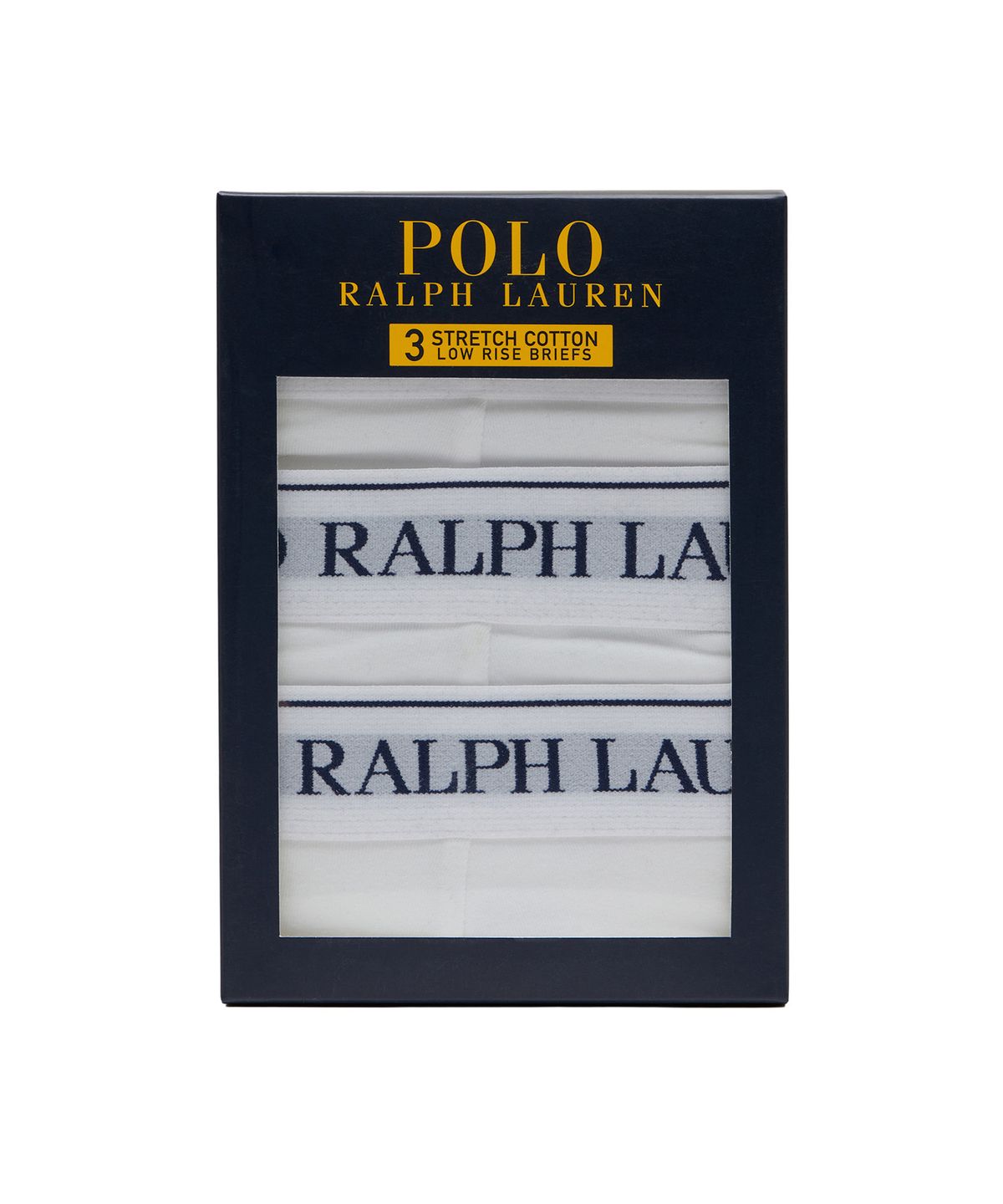폴로 랄프 로렌(POLO RALPH LAUREN) 로우 라이즈 브리프 3팩 - 화이트