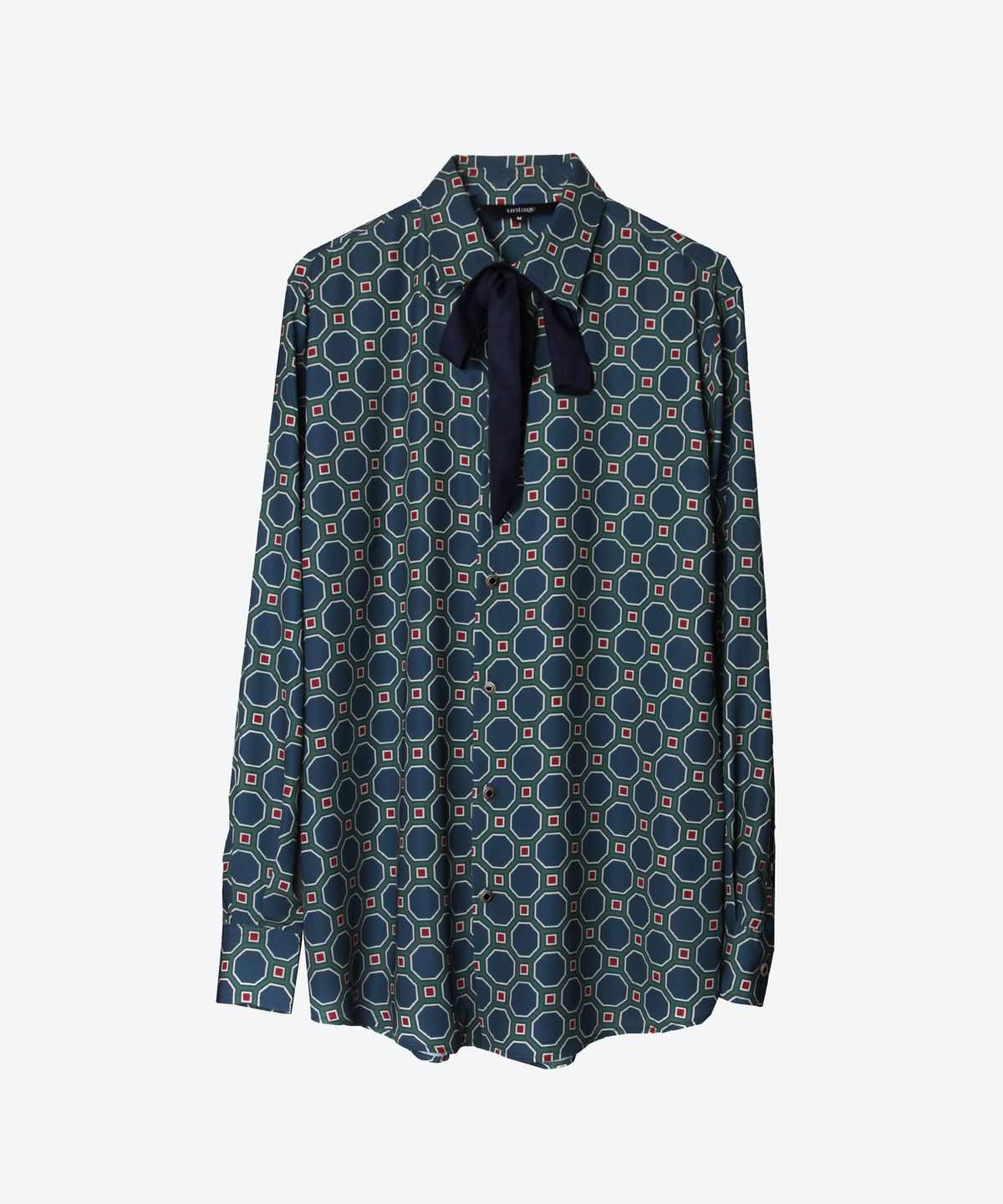 언티지(UNTAGE) 레트로 C 블록 프린트 셔츠(UNISEX)_UTS-FS29