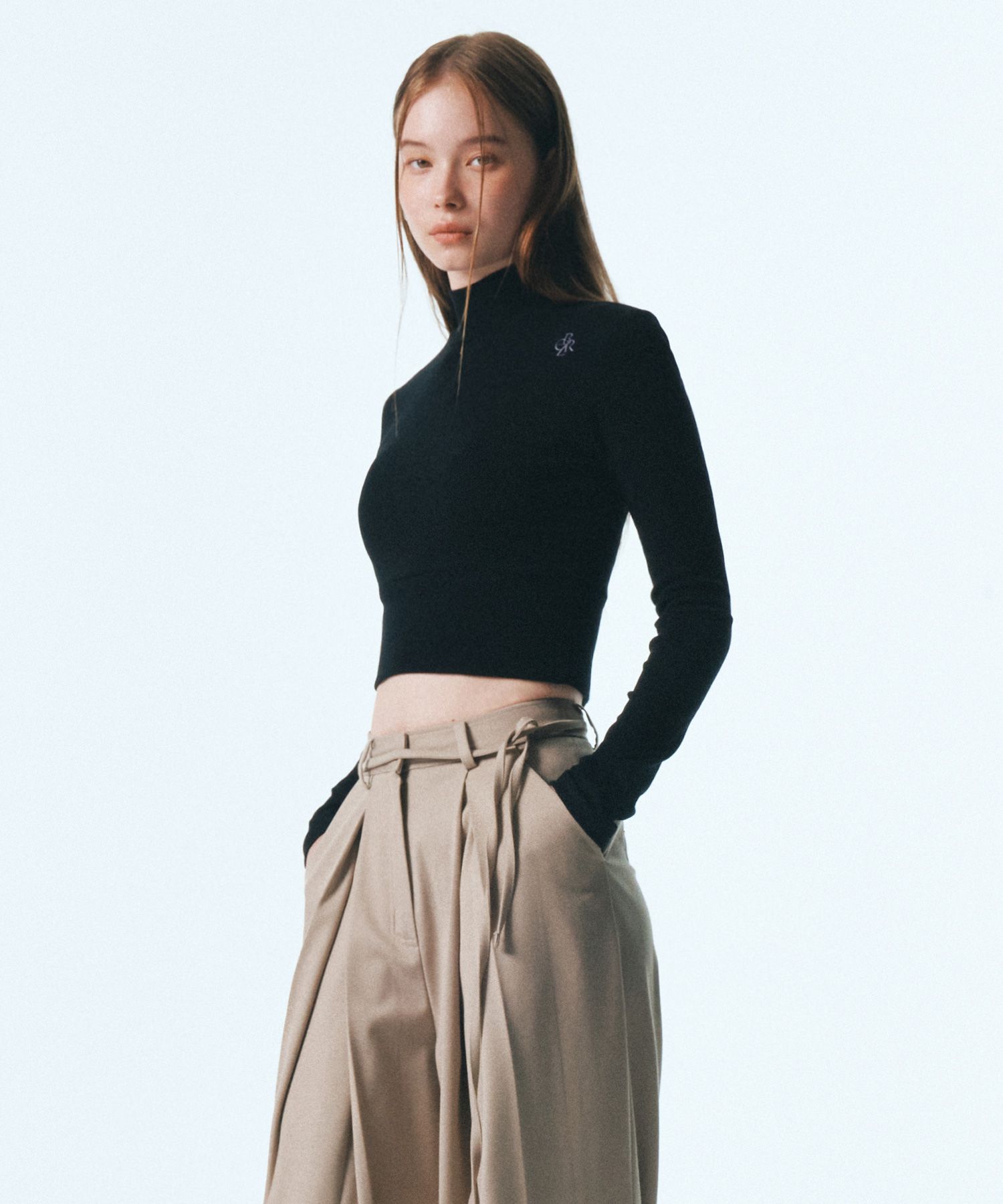 Tシャツ・カットソー citybreeze Wooltencel Crop Turtleneck T-Shirt_IVORY MUSINSA | CITYBREEZE WOMAN Wooltencel Crop Turtleneck T