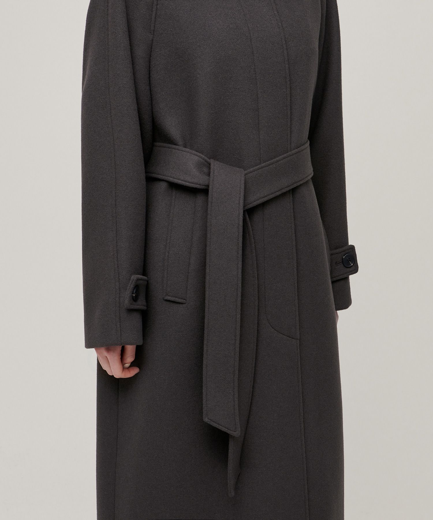 コート MUSINSA STANDARD Women's Cashmere Blend Balmacan Robe Coat C MUSINSA公式 | MUSINSA STANDARD WOMAN Women's Cashmere Blend