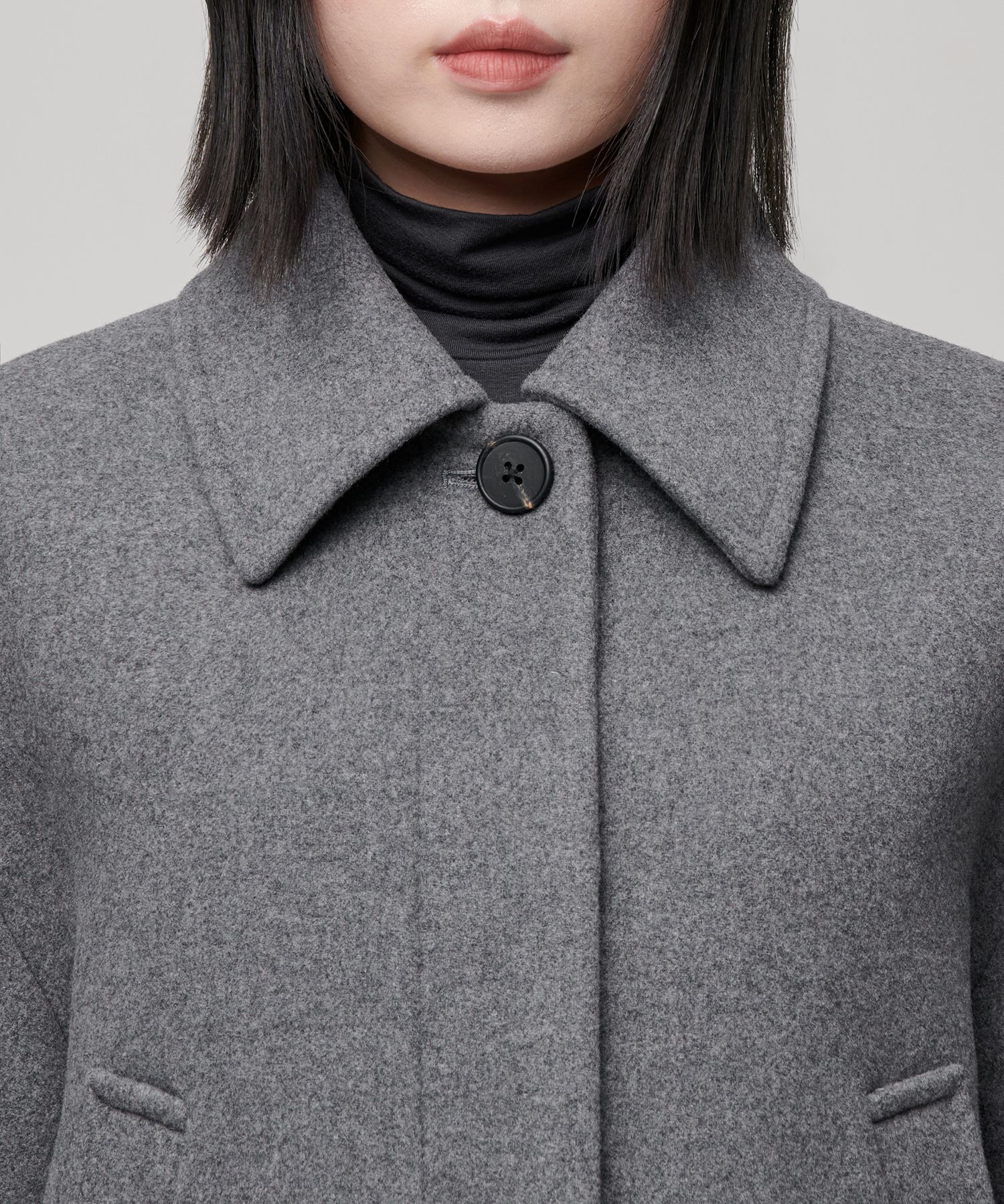 コート MUSINSA STANDARD Women's Cashmere Blend Short Mac Coat Dark MUSINSA | MUSINSA STANDARD WOMAN Women's Cashmere Blend