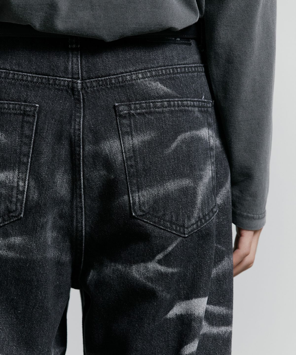 브랜디드(BRANDED) 51046 CONE BLACK TIGER JEANS [SUPER WIDE STRAIGHT]
