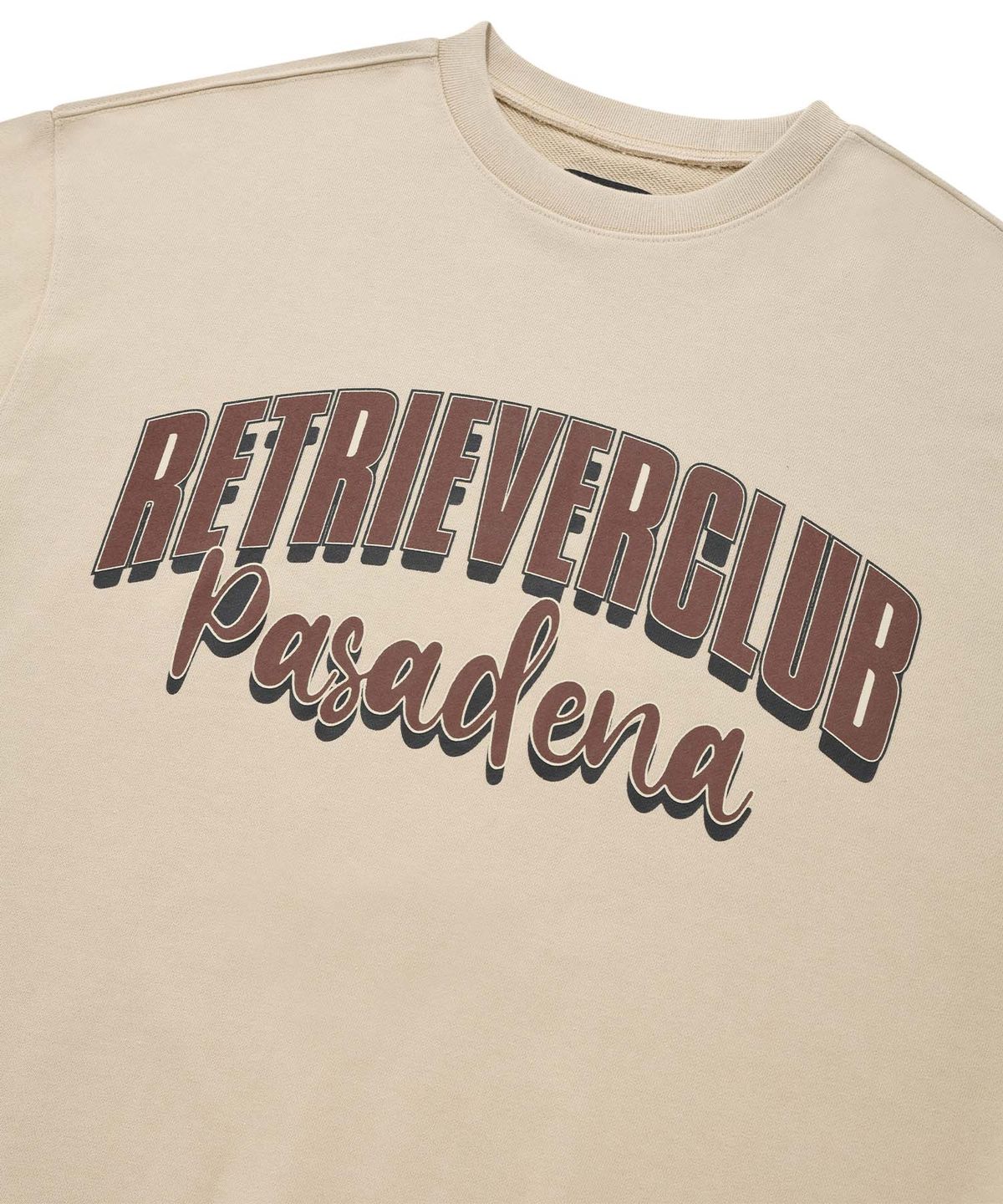 리트리버클럽(RETRIEVER CLUB) PASADENA UNIVERSITY CREWNECK [BEIGE]