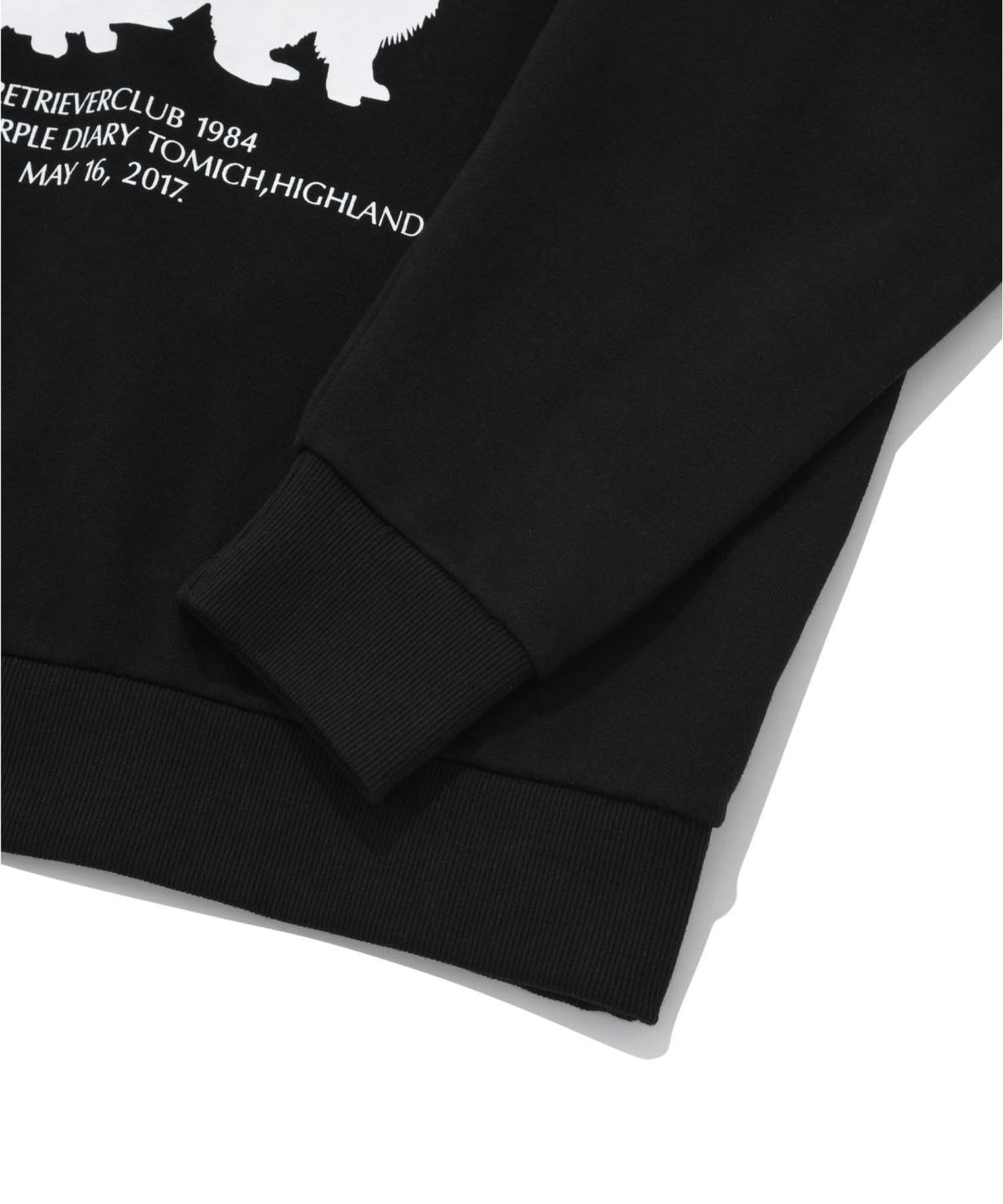리트리버클럽(RETRIEVER CLUB) SILHOUETTE RETRIEVER CREWNECK [BLACK]
