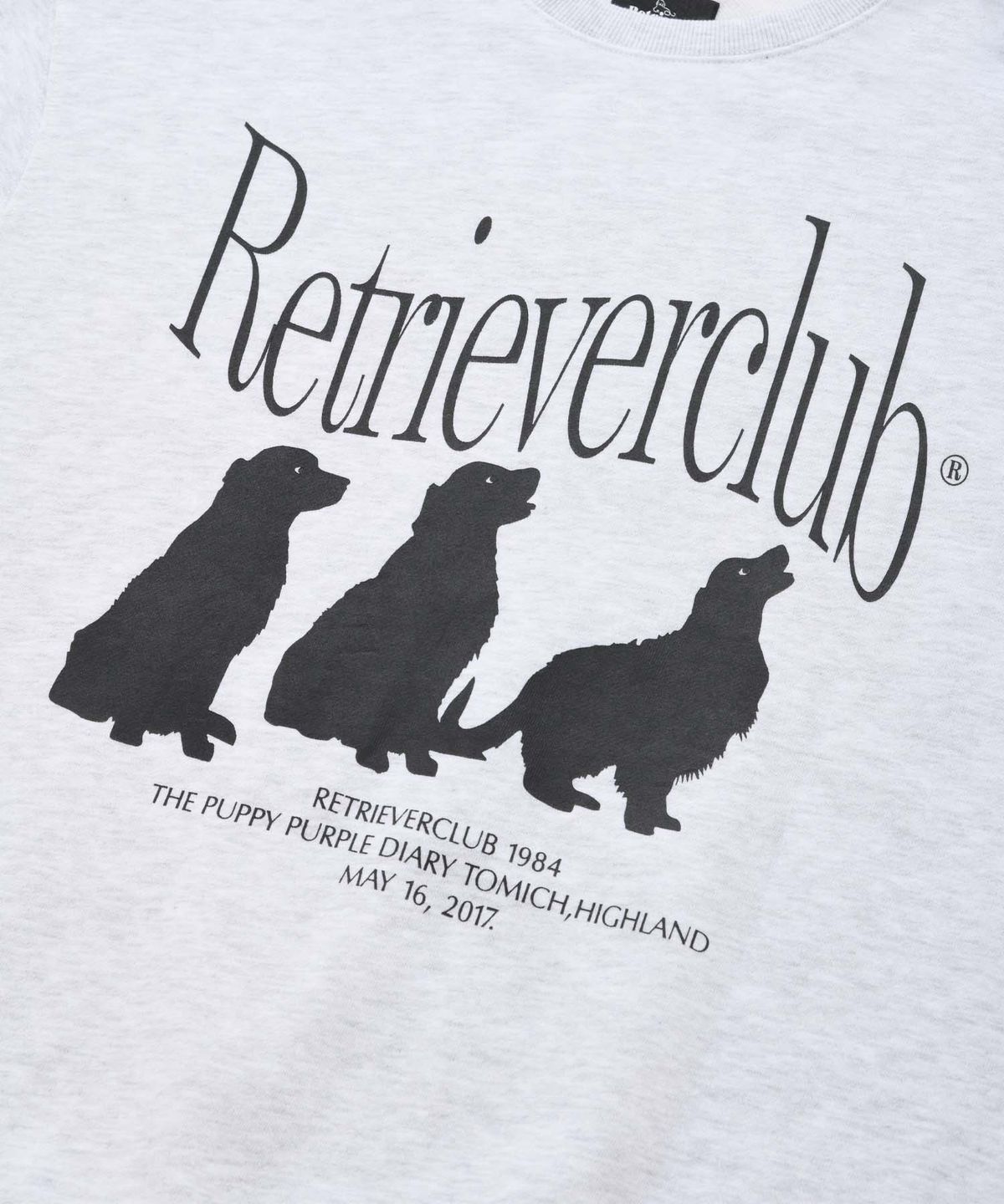 리트리버클럽(RETRIEVER CLUB) SILHOUETTE RETRIEVER CREWNECK [MELANGE GRAY]