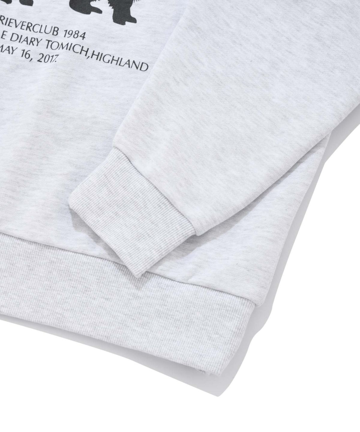 리트리버클럽(RETRIEVER CLUB) SILHOUETTE RETRIEVER CREWNECK [MELANGE GRAY]