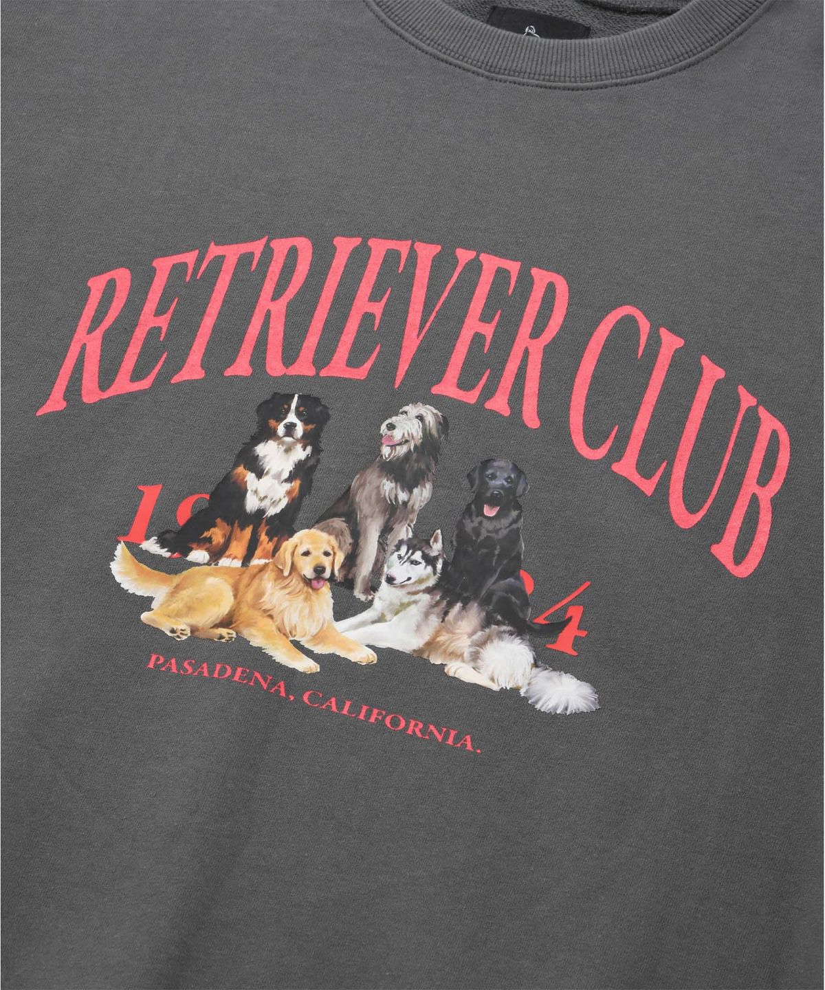 리트리버클럽(RETRIEVER CLUB) RETRIEVER FRIENDS CREWNECK [CHARCOAL GRAY]