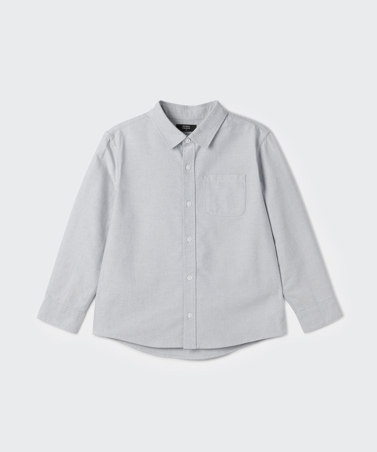 무신사 스탠다드 키즈(MUSINSA STANDARD KIDS) 릴렉스드 옥스포드 셔츠 [그레이]
